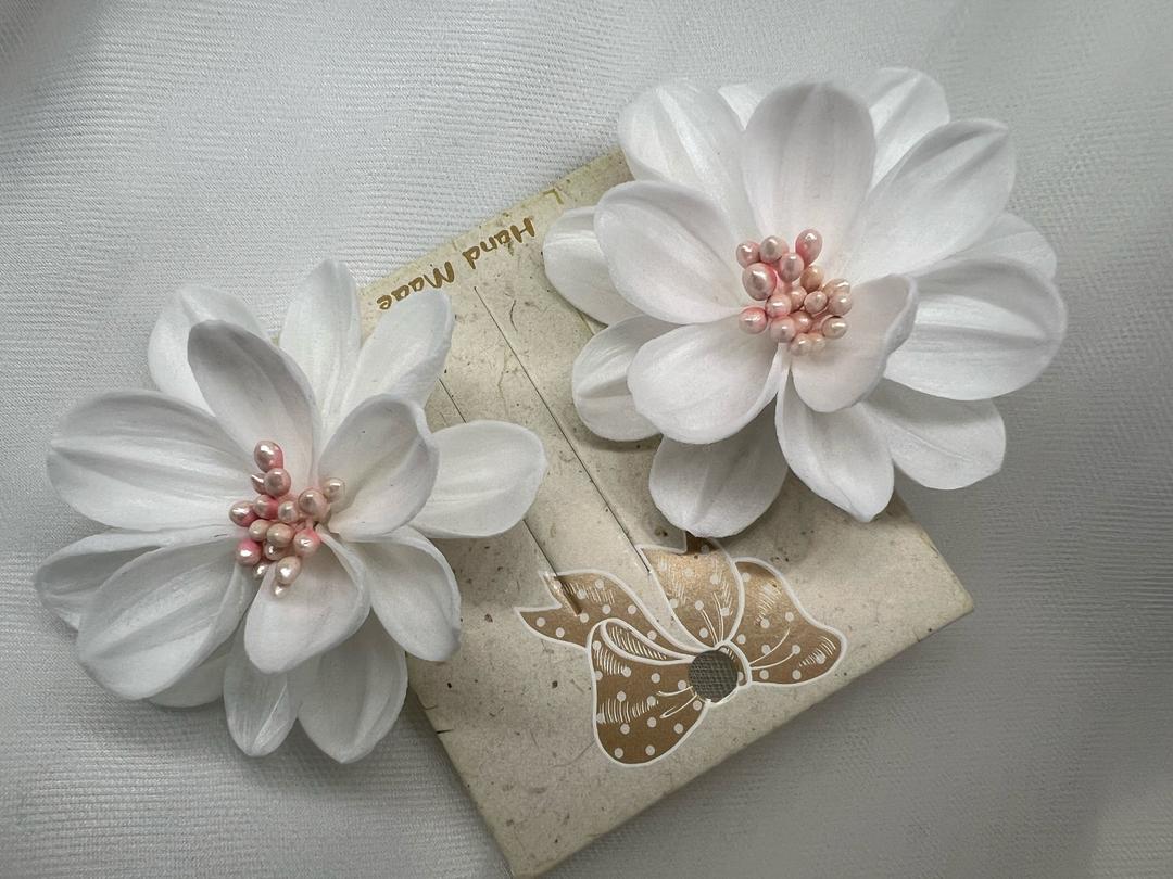 Handmade (ручная работа) Заколки для волос ручной работы с цветами — фото 2