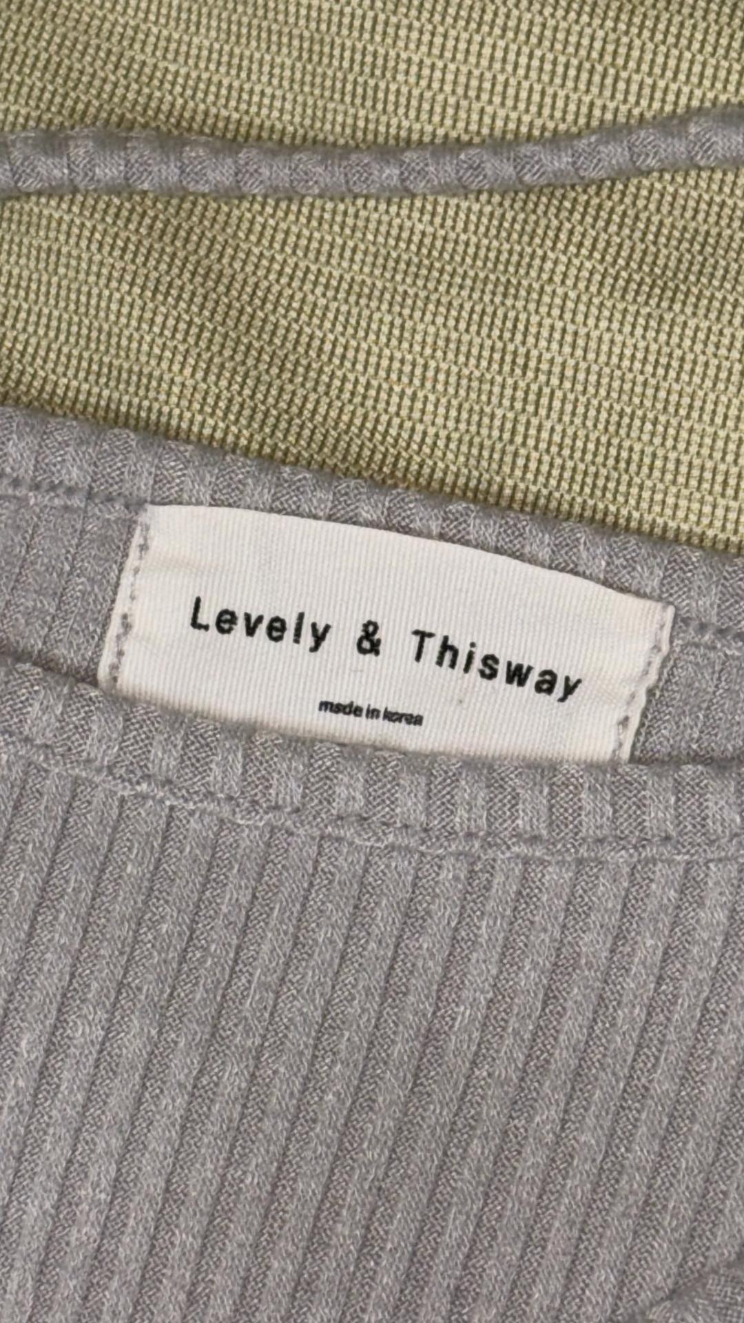 Levely & Thisway Серая кофточка в корейском стиле — фото 2