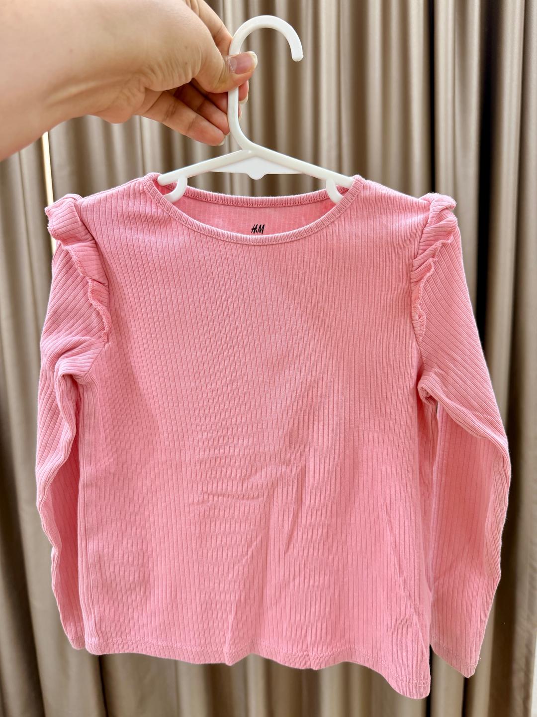 H&M Лонгслив H&M с рюшами — фото 2