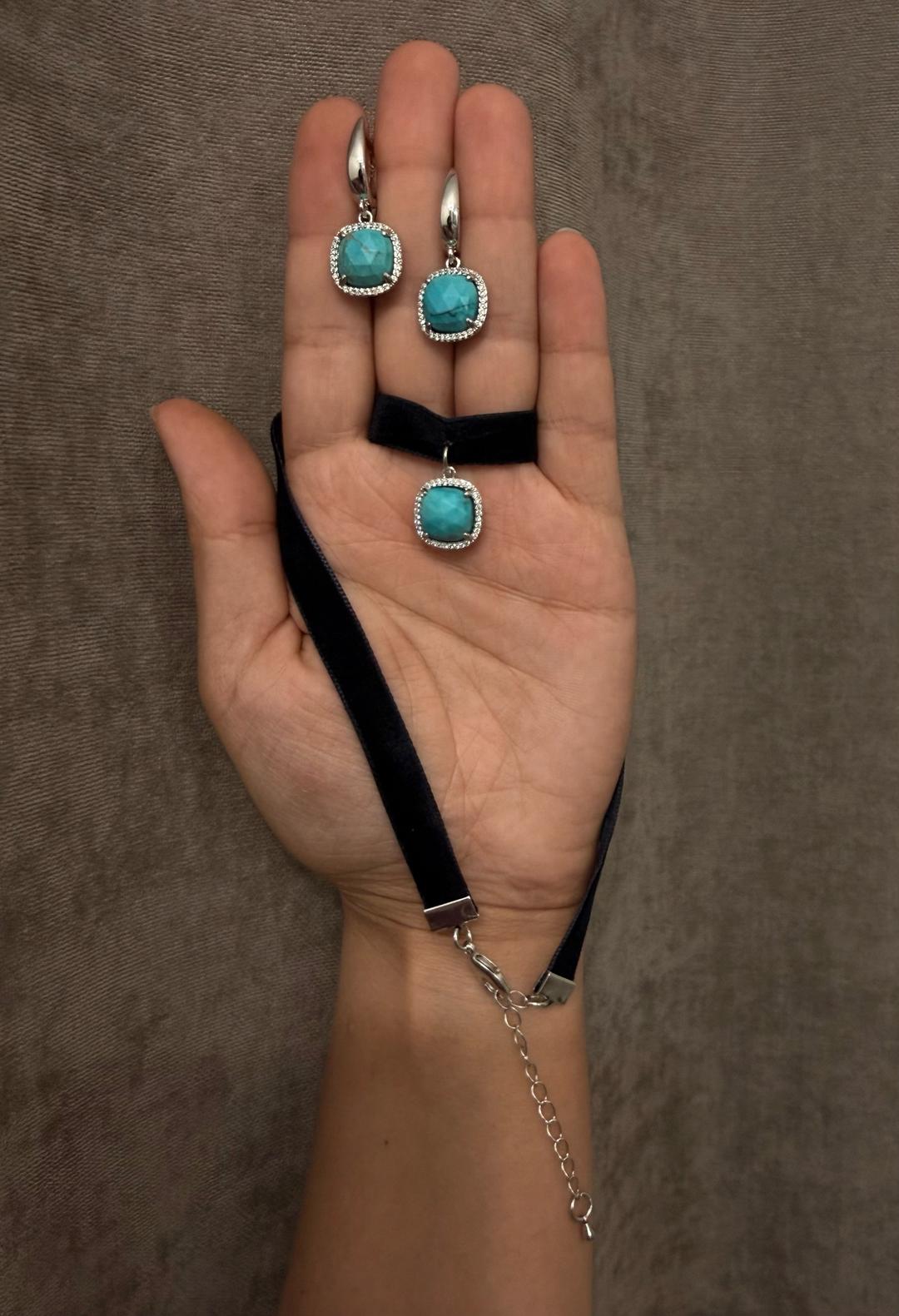 malinka jewelry kz Набор украшений: чокер и серьги — фото 2