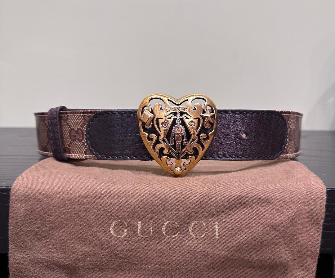 Gucci Ремень Gucci GG Supreme Heart Crest — фото 2