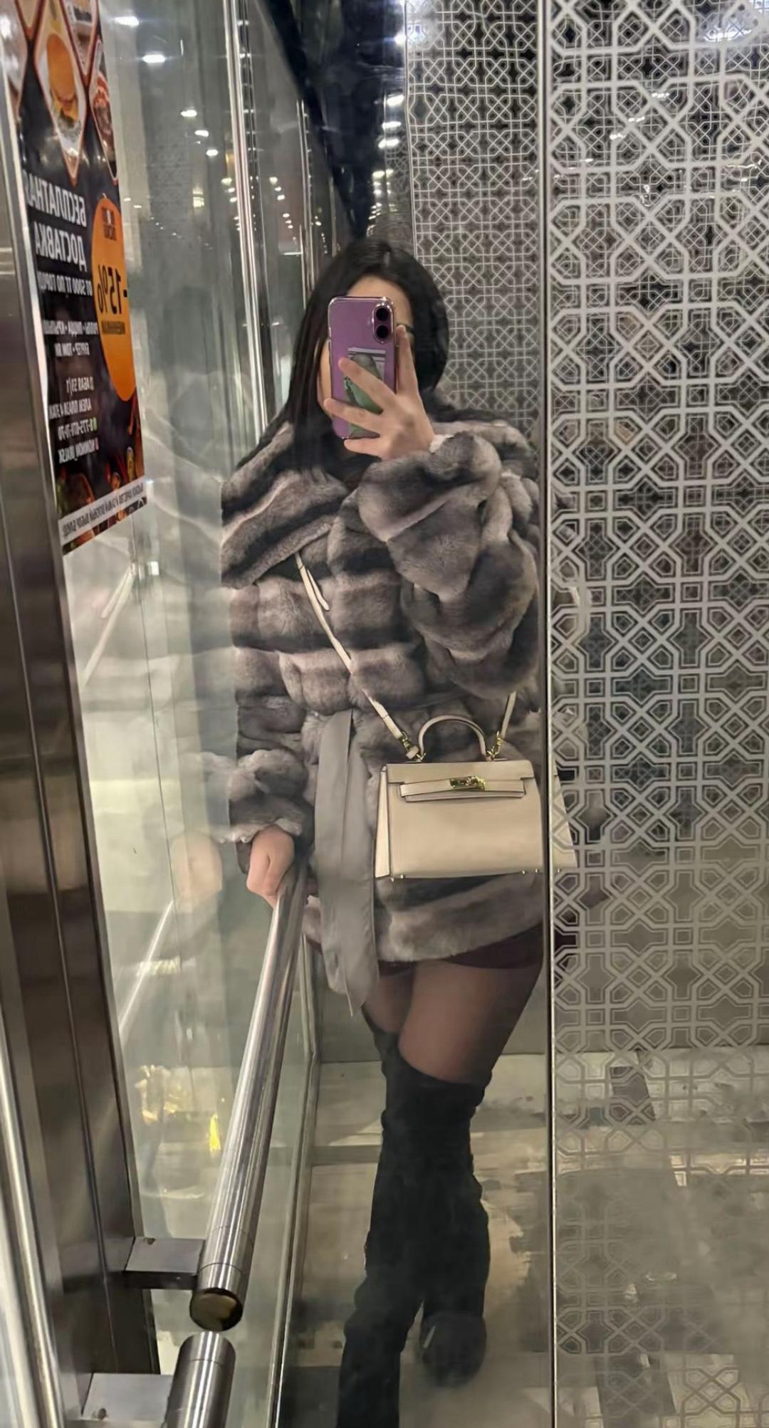 Шуба с поясом — фото 2