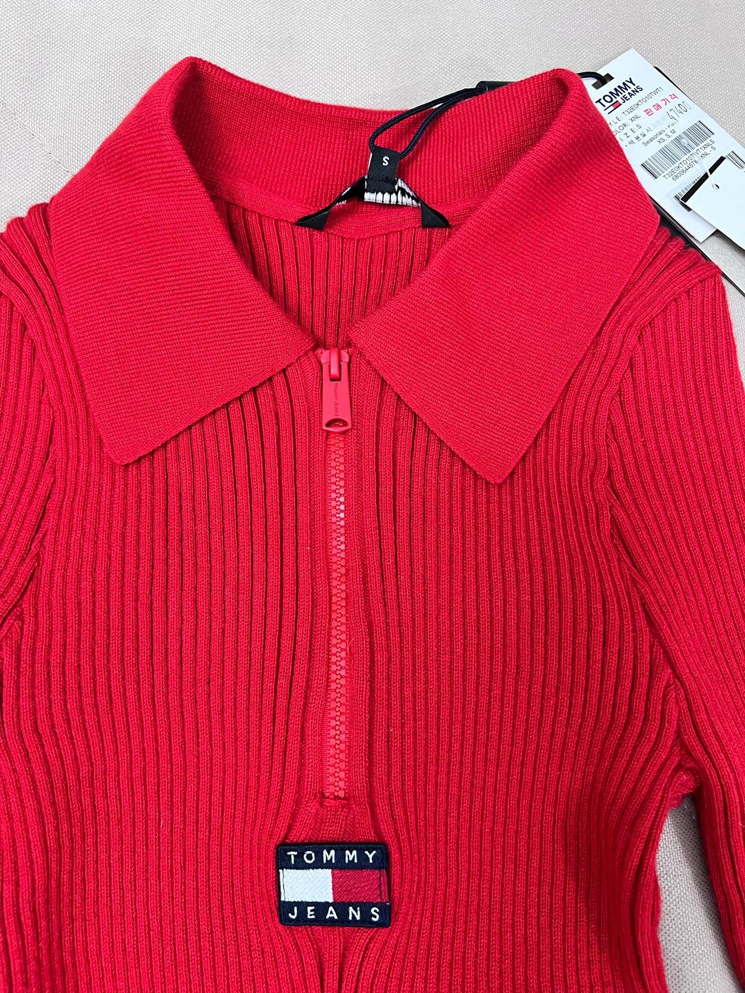 Tommy Hilfiger Красный полузамок Tommy Hilfiger — фото 2