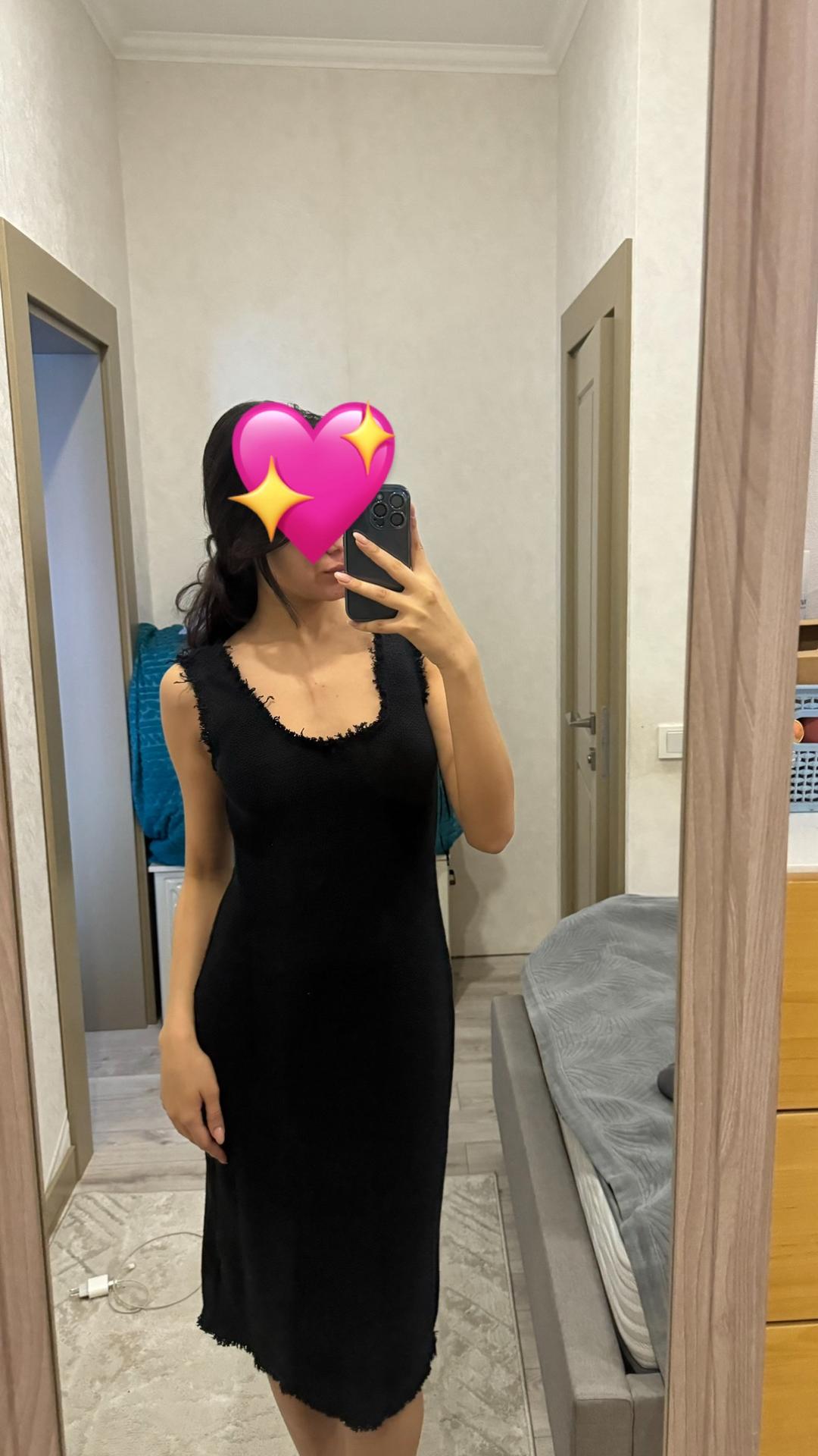 Zara Миди черное платье Зара — фото 2