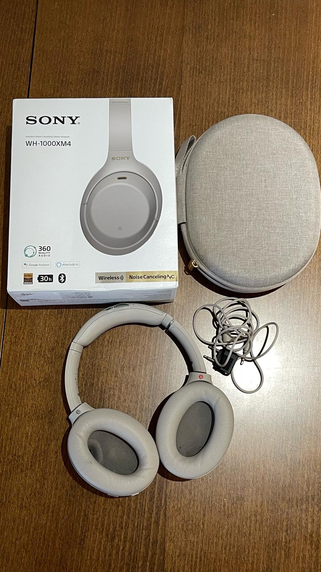 Sony Наушники SONY WH-1000XM4, бежевые — фото 2
