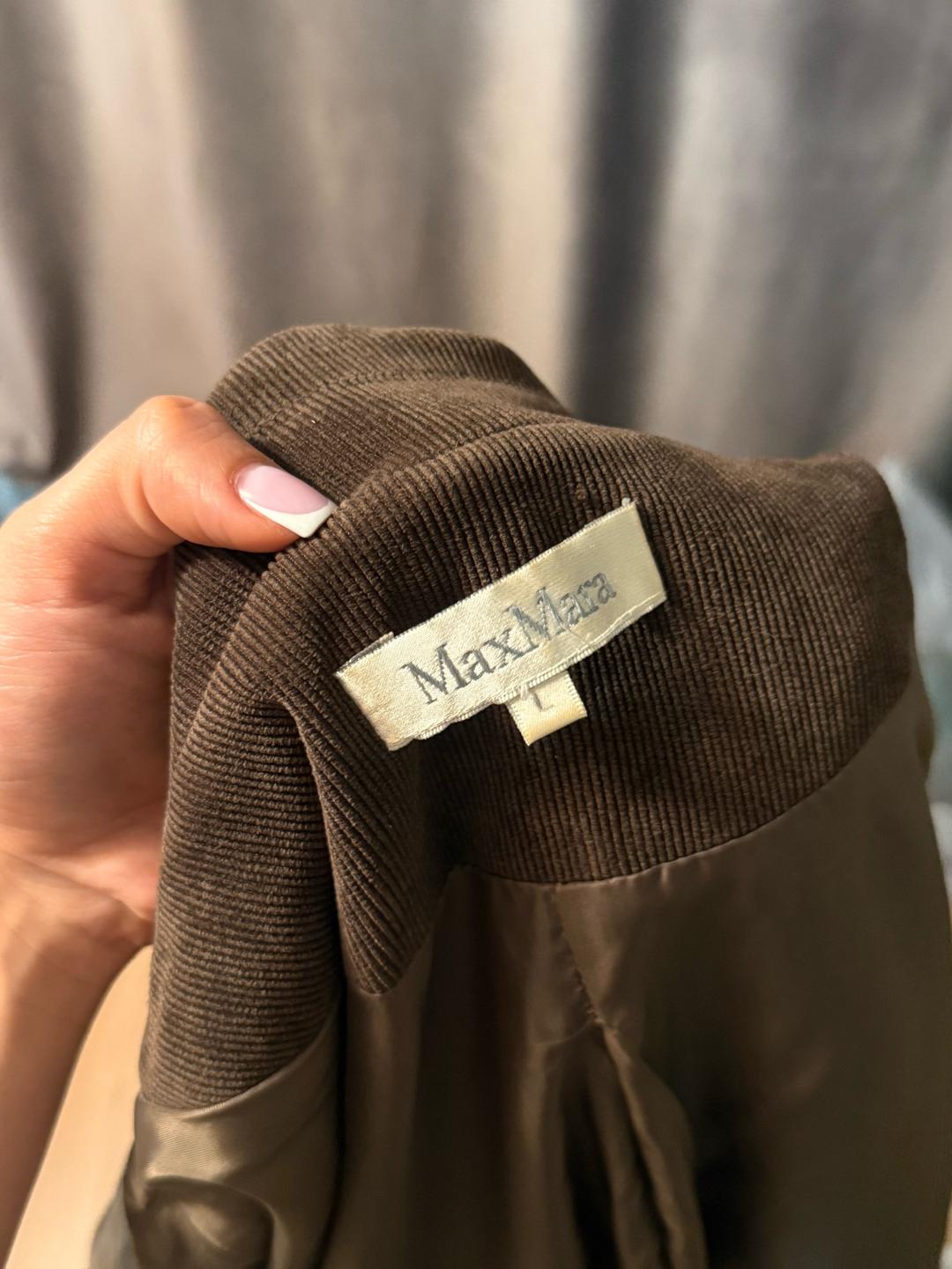 Max Mara Приталенный вельветовый пиджак MaxMara оригинал — фото 2