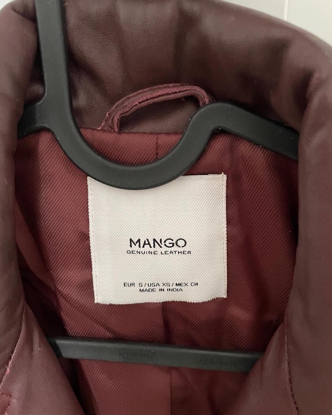 Mango Кожаная куртка Mango S — фото 2