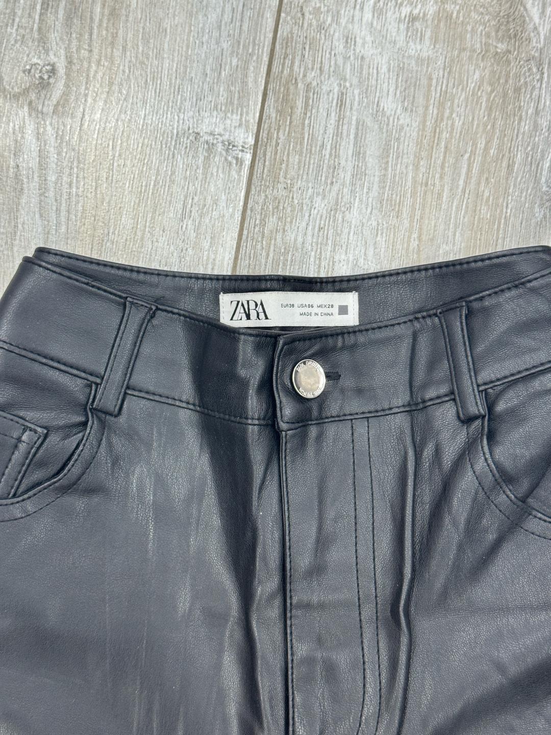 Zara Кожаные брюки Zara — фото 2