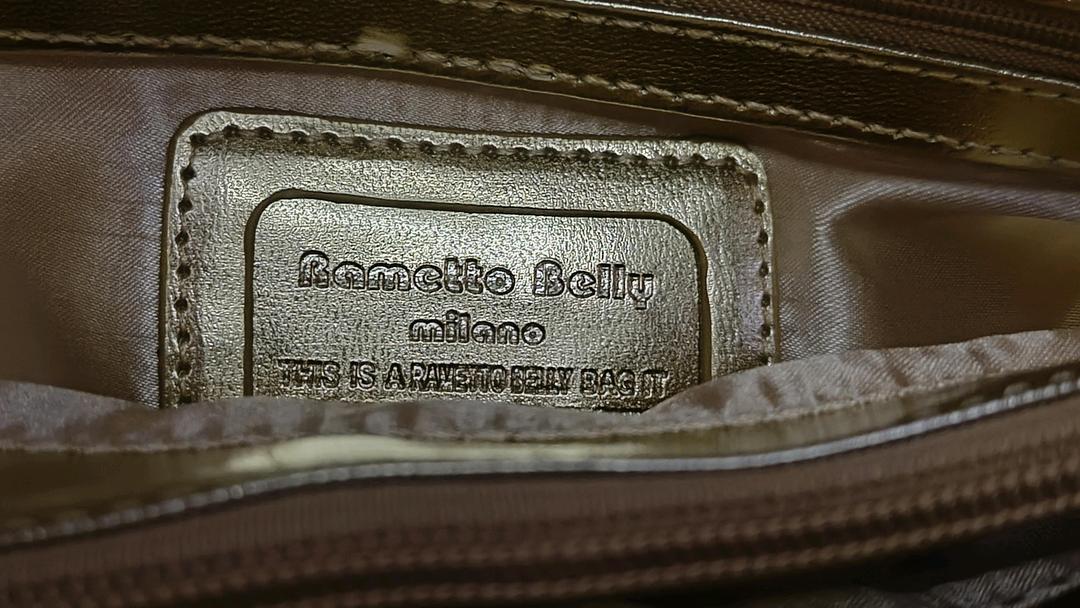 Rometto Belly milano Винтажная золотая коженая суммка Rametto Belly milano ручная работа — фото 2