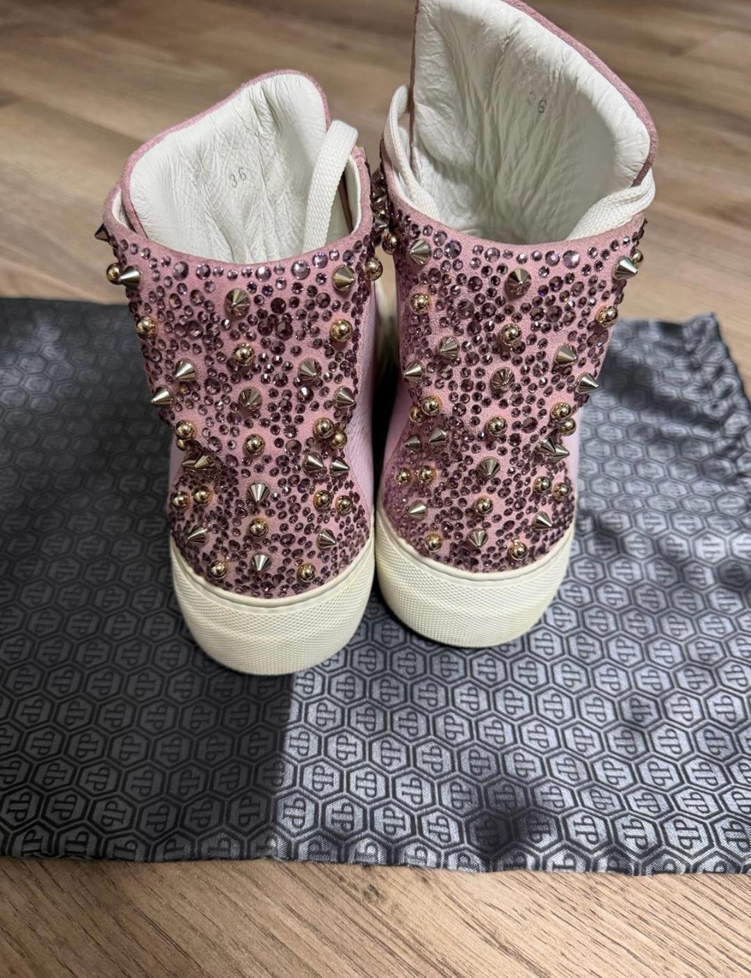 PHILIPP PLEIN Philipp Plein Crystal High-Top Sneakers — фото 2
