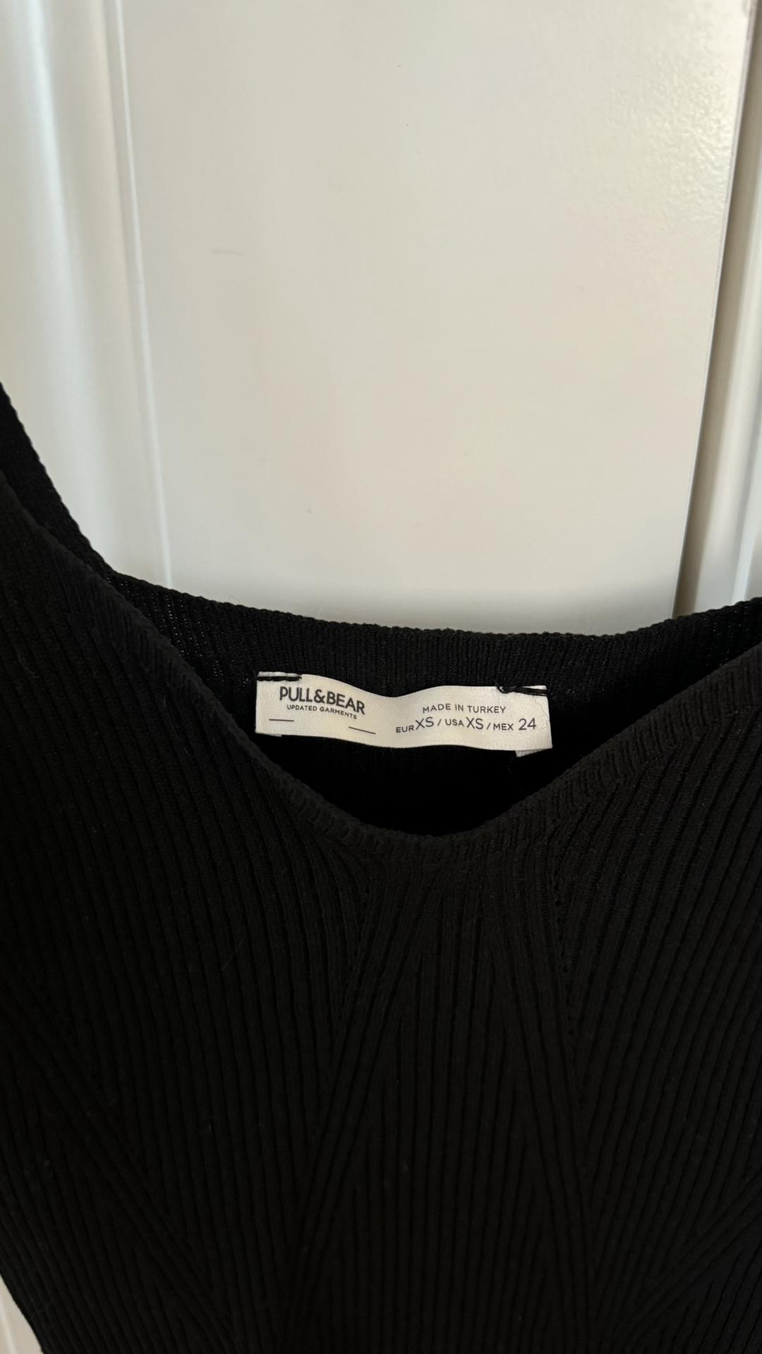 Pull & Bear Платье мини черное облегающее Pull&Bear — фото 2