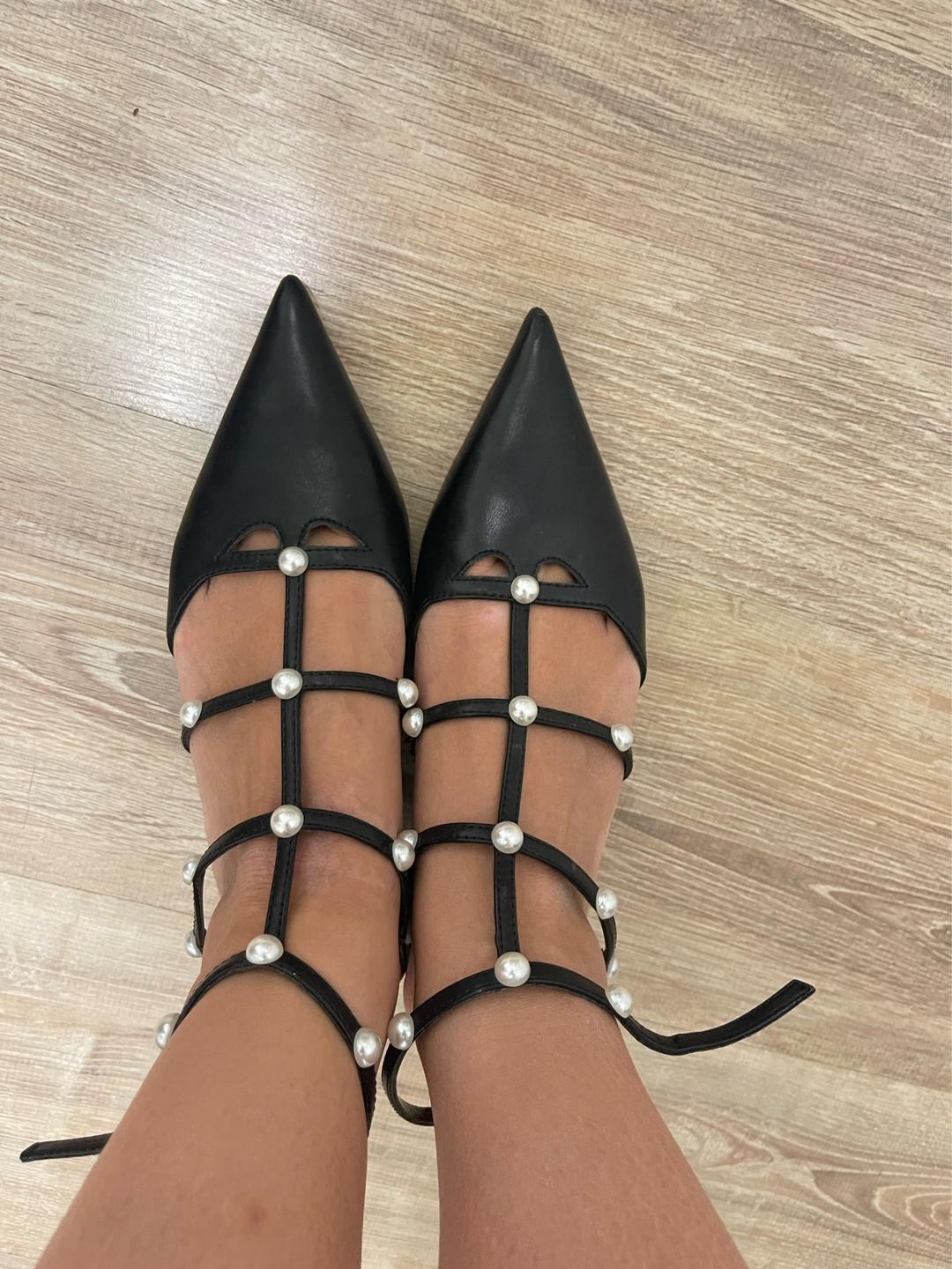 Zara Туфли с жемчугом — фото 2