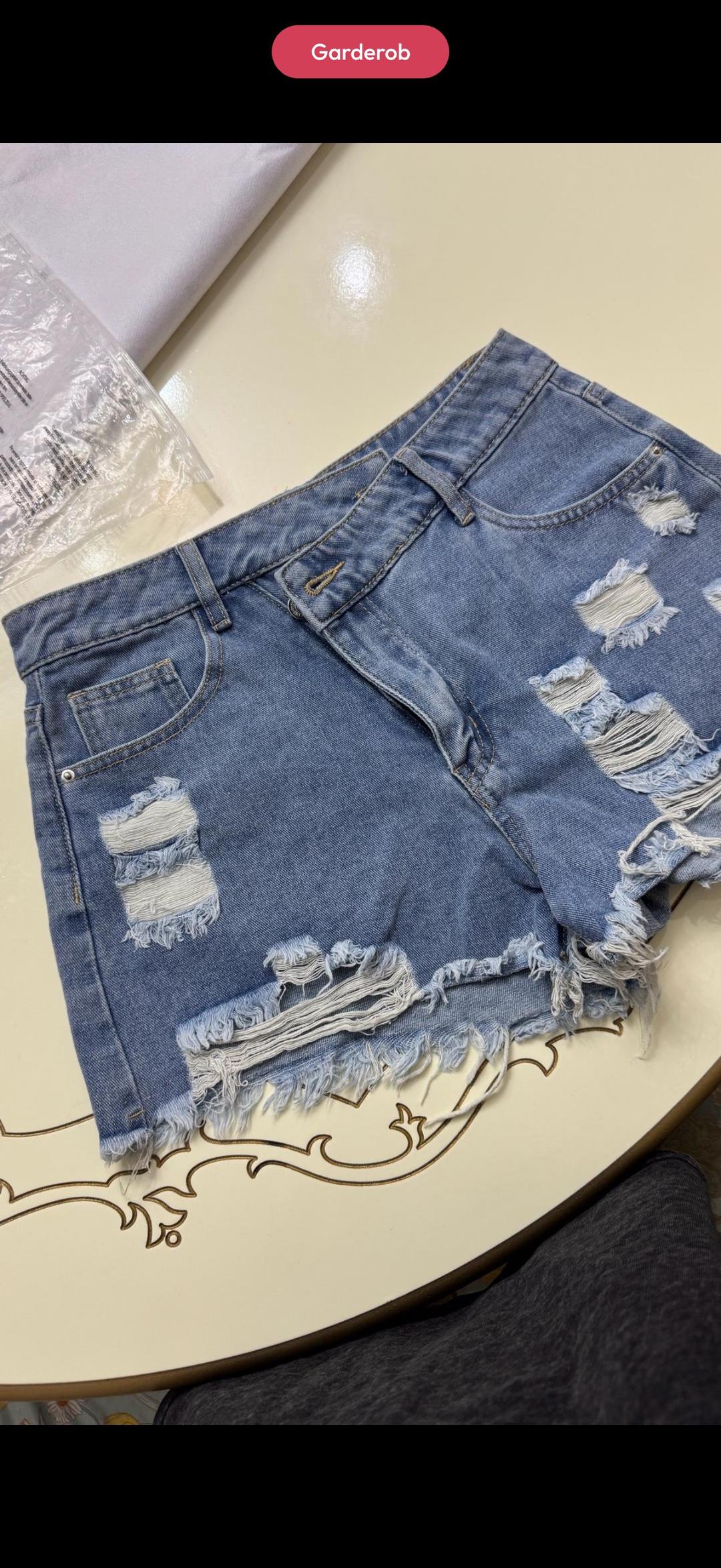 Zara Джинсовые шорты — фото 2