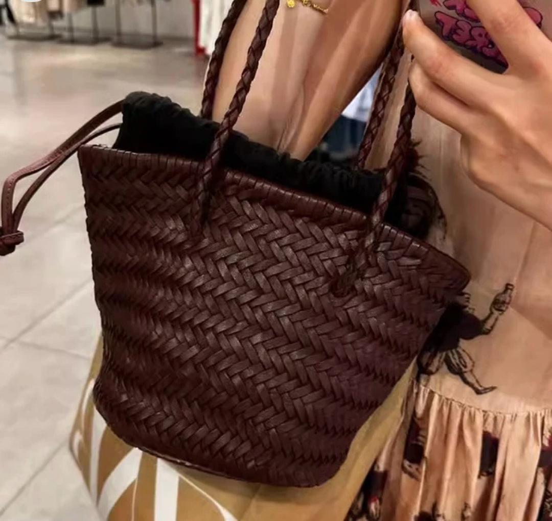 Zara Кожаная Плетёная сумка — фото 2