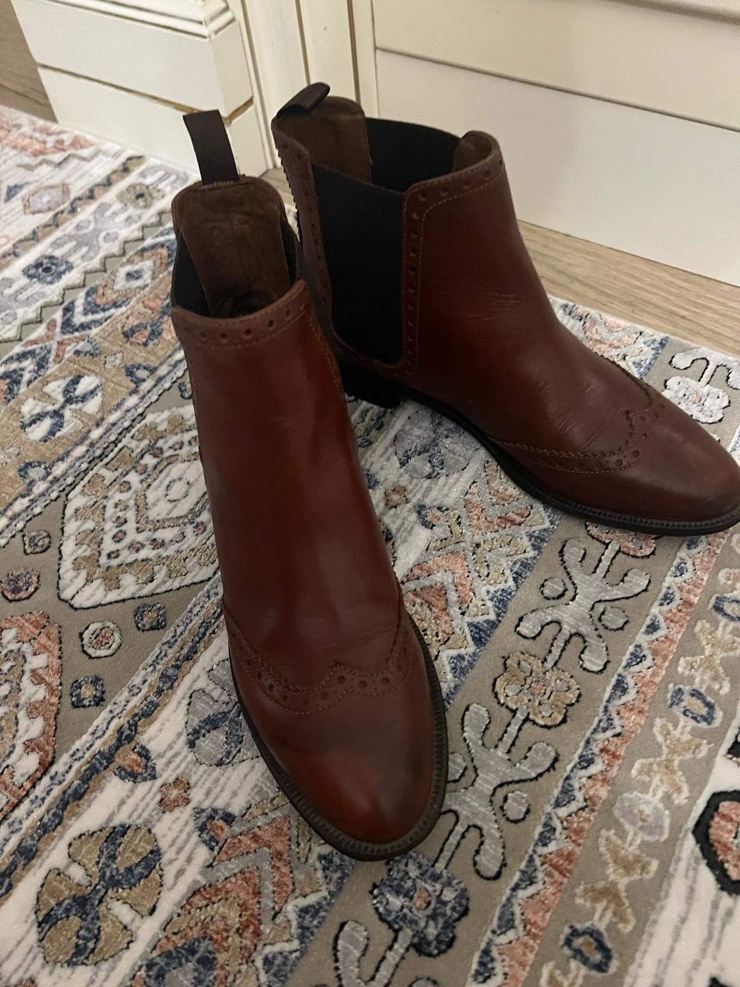 Massimo Dutti Женские кожаные ботинки челси Massimo dutti — фото 2