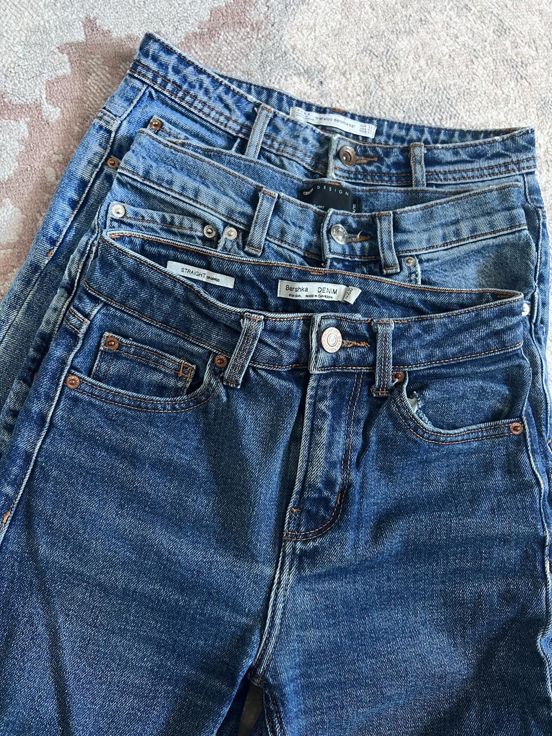 Zara Три пары джинс Zara, Bershka — фото 2