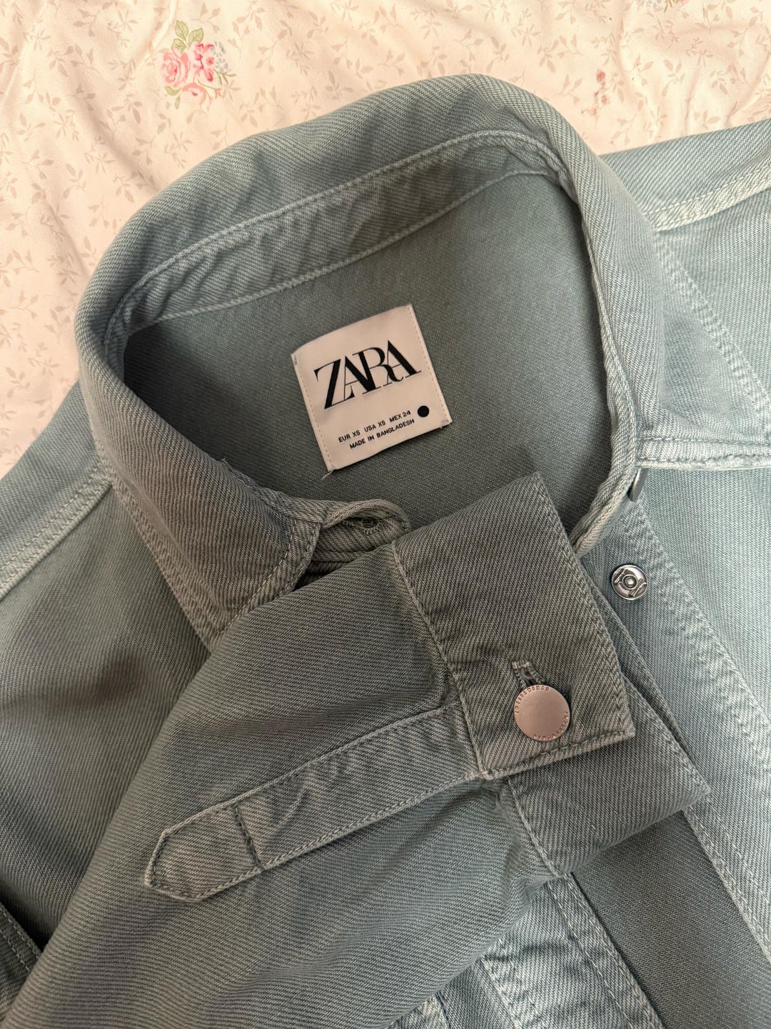 Zara Джинсовая рубашка-куртка ZARA oversize — фото 2