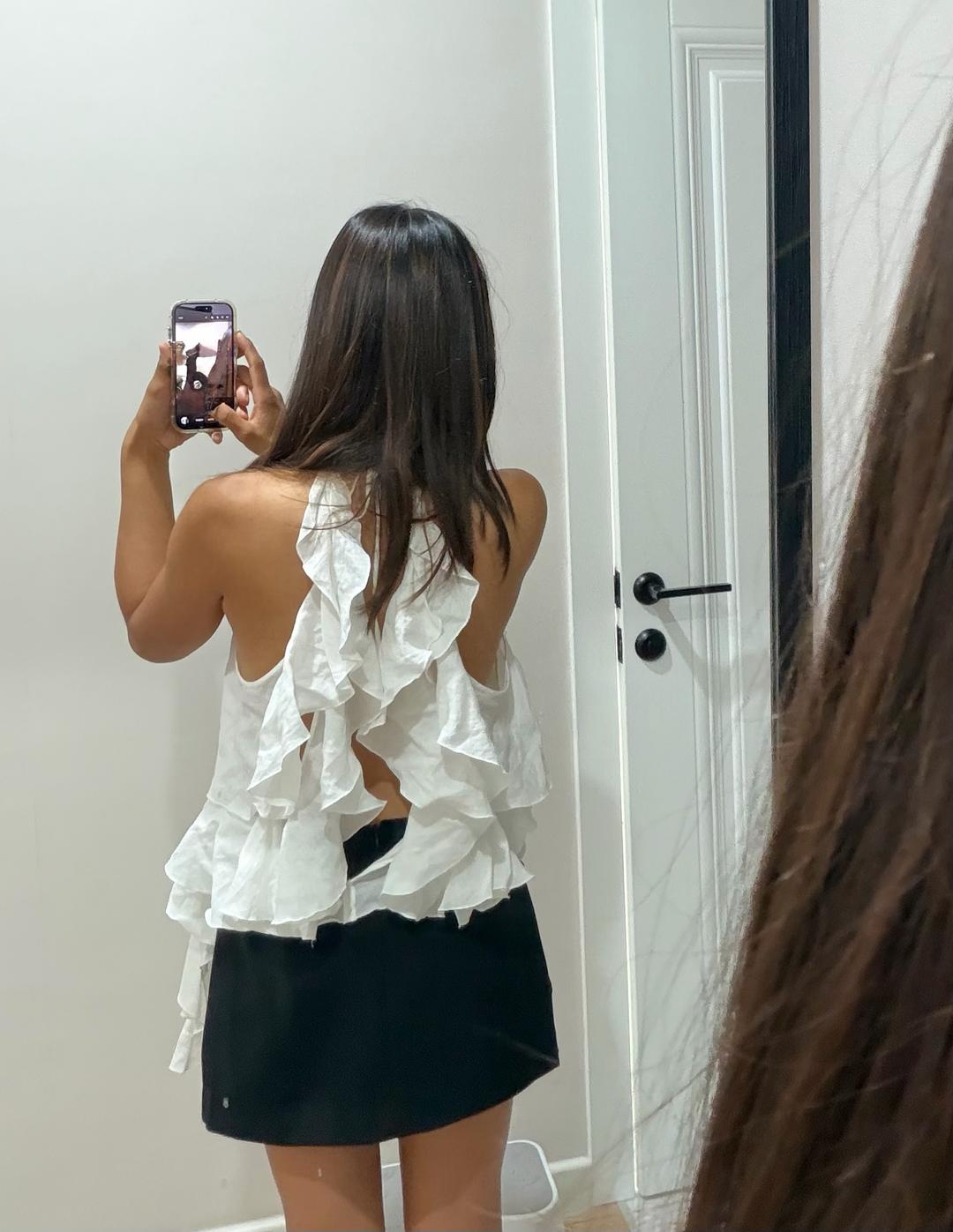Zara Топ с воланами — фото 2