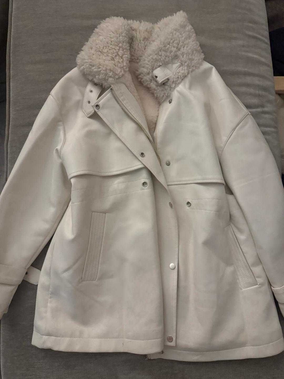 Zara Куртка из экокожи с мехом — фото 2