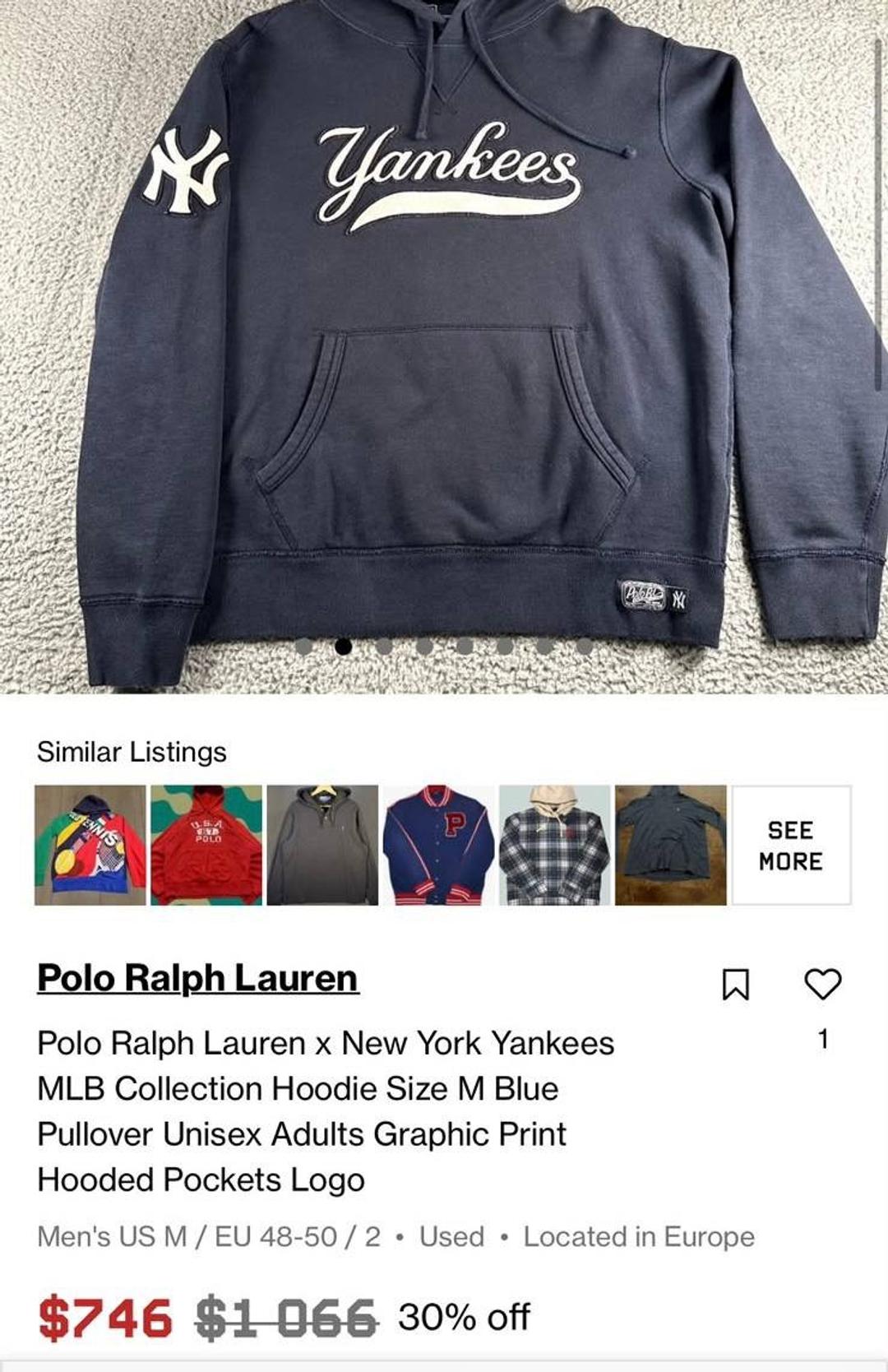 Polo Ralph Lauren Худи Polo Ralph Lauren Yankees — фото 2