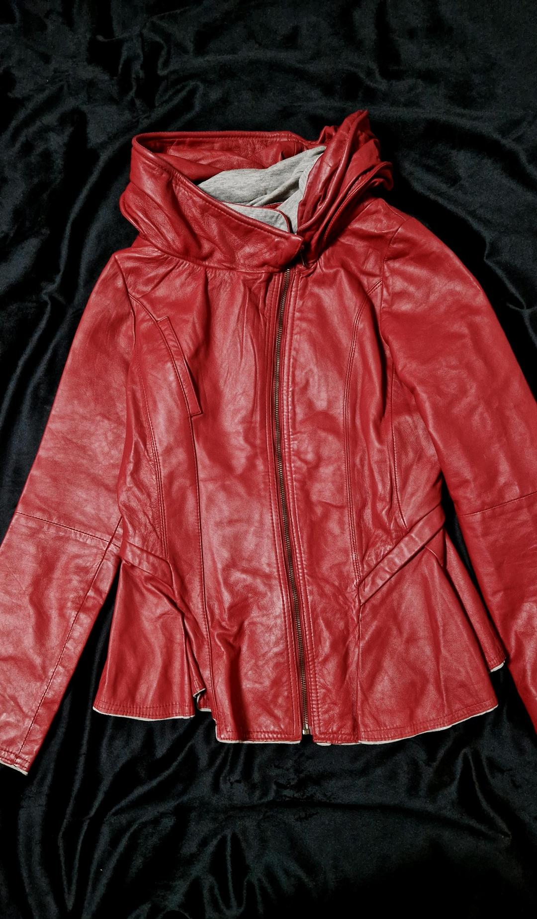 United Arrows Красная кожаная куртка United Arrows — фото 2