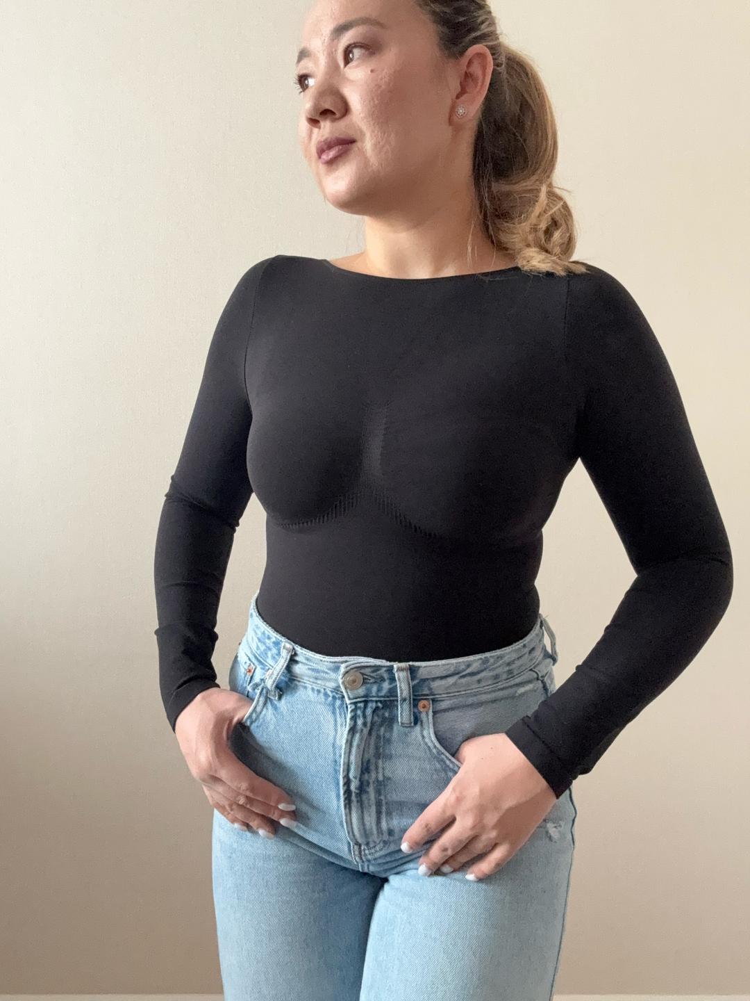 Утягивающее Черное боди с открытой спиной Xs/S, M/L, XL/2XL — фото 2