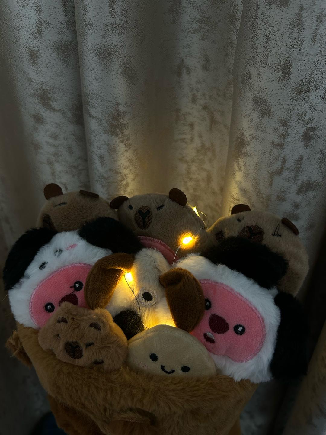 Нет бренда Букет из мягких игрушек с подсветкой — фото 2
