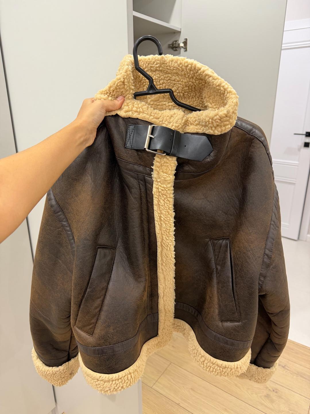 Zara Дубленка авиатор — фото 2