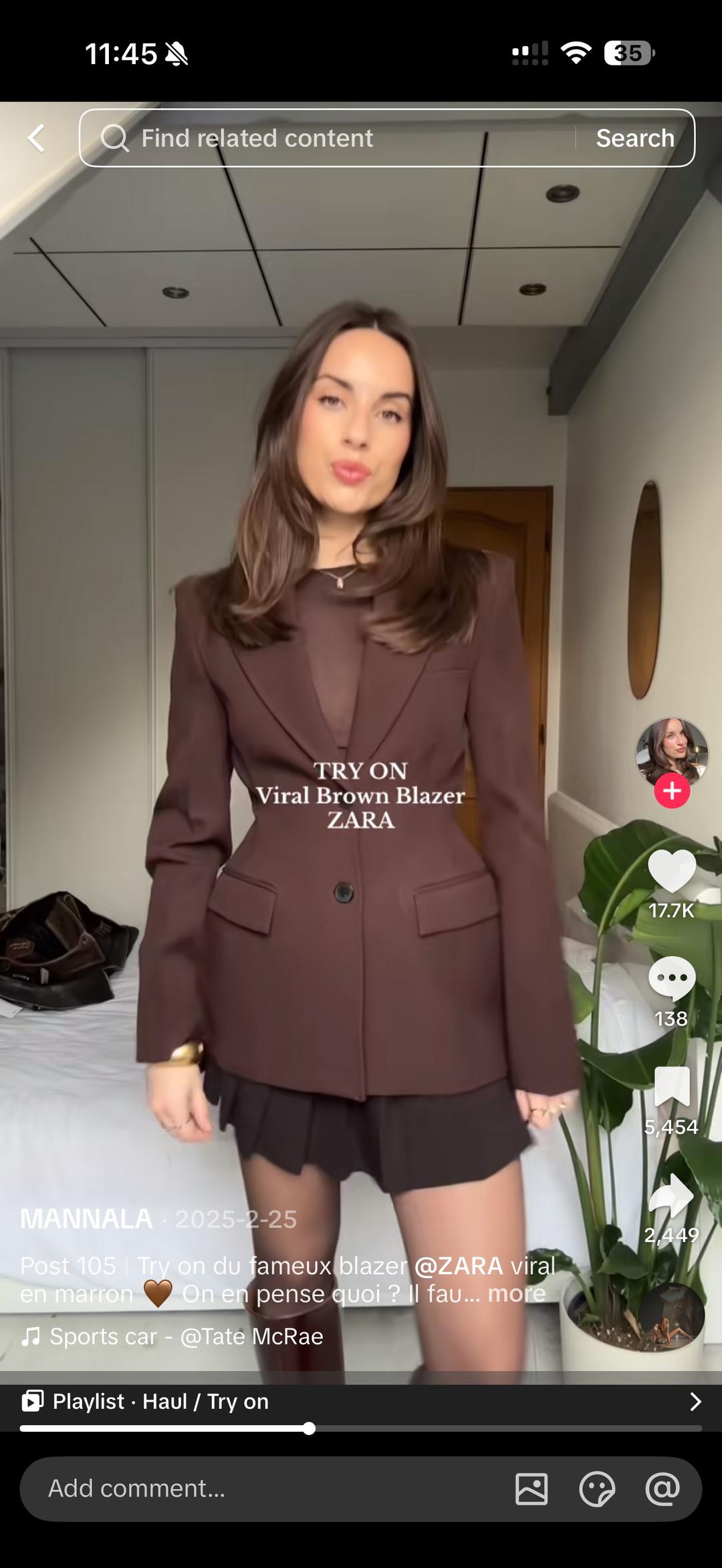 Zara Zara коричневый пиджак — фото 2