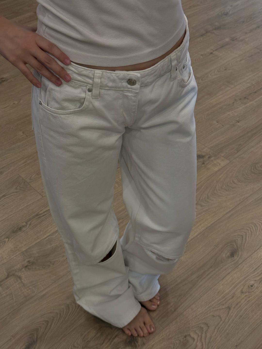 Zara Белые джинсы Zara — фото 2