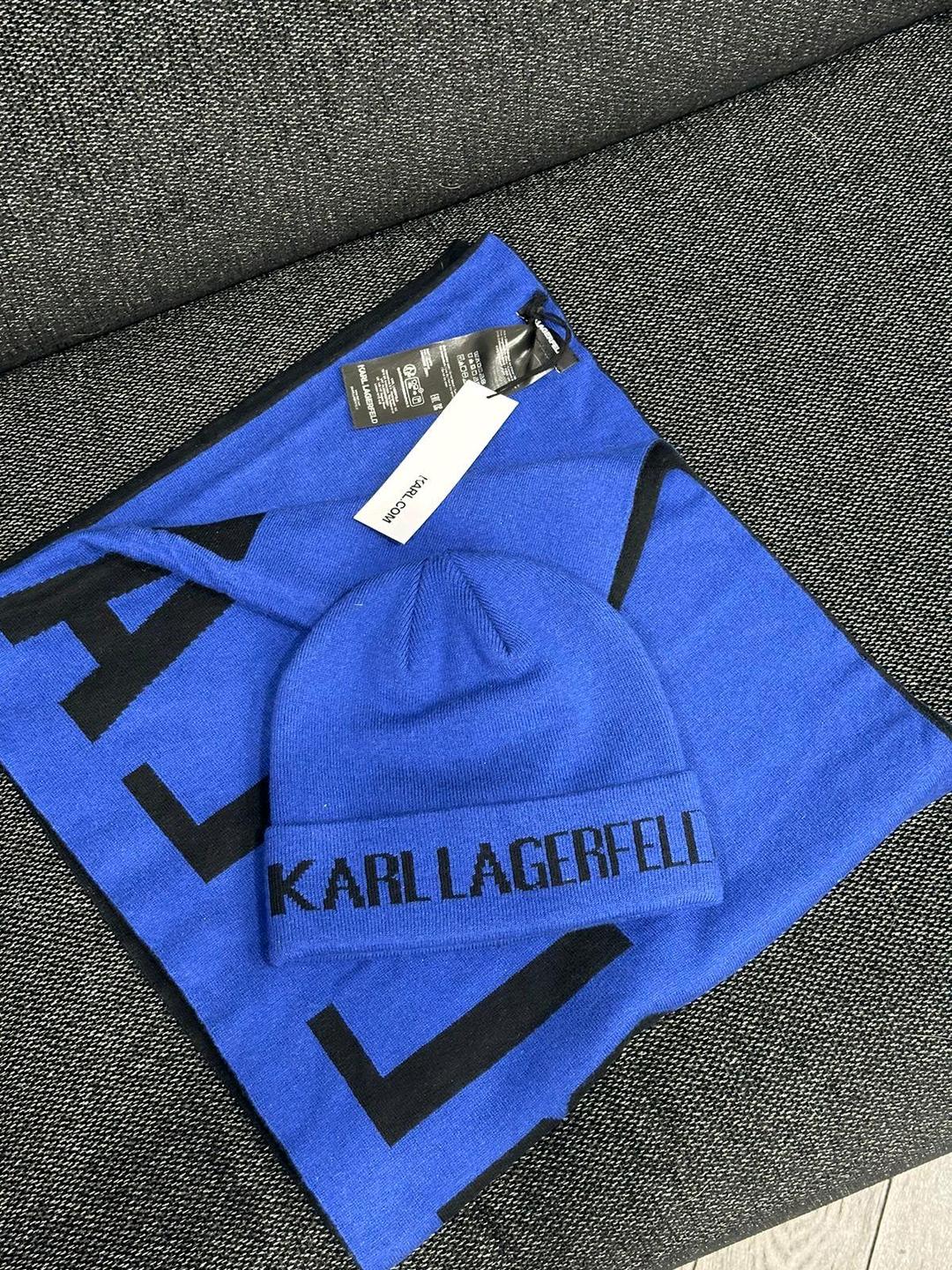 Karl Lagerfeld Шапка + шарф, комплект — фото 2