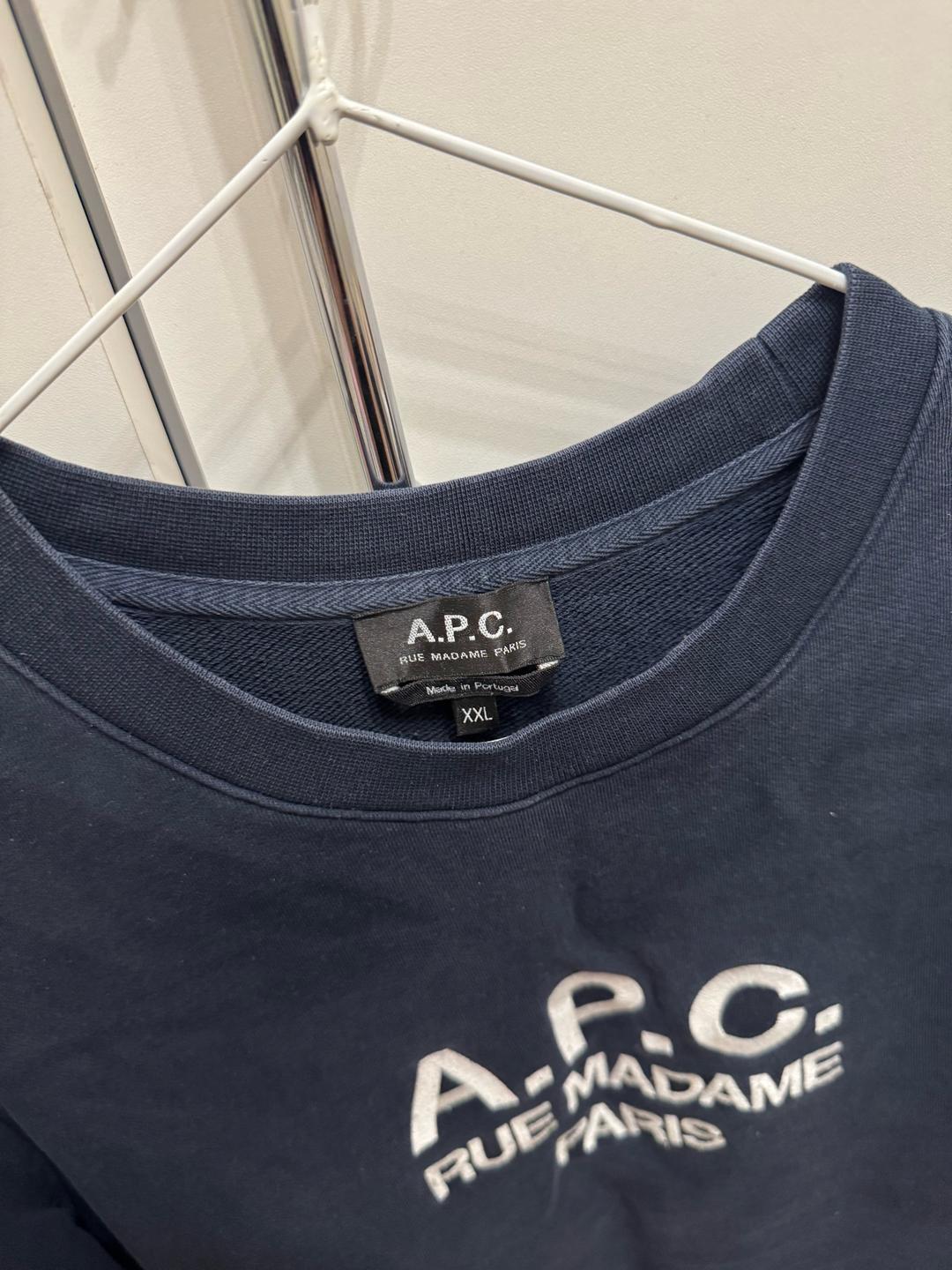 A.P.C. Синий свитшот A.P.C 2XL — фото 2