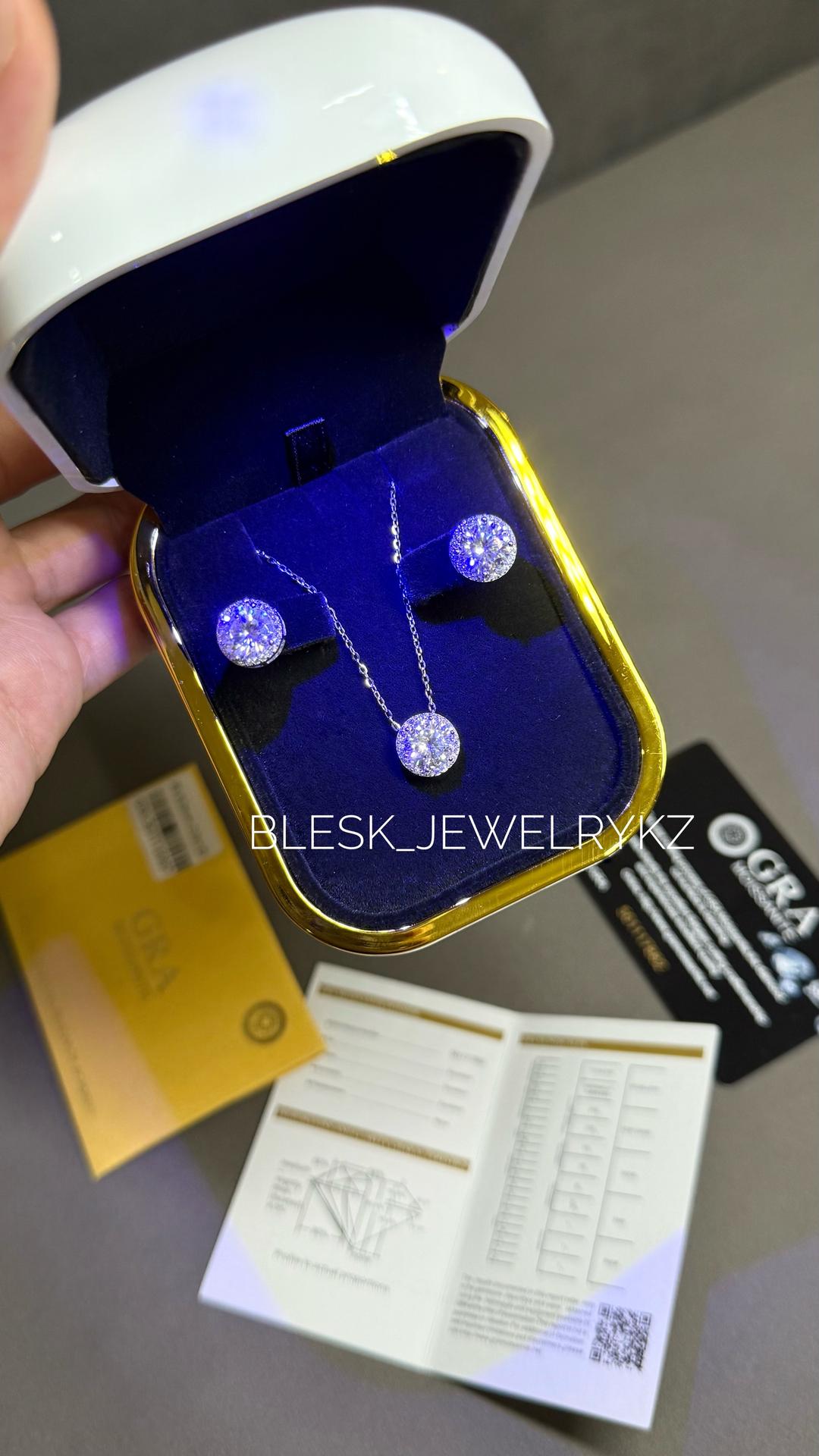 Moissanite Серебро 925 набор муассаниты moissanite — фото 2