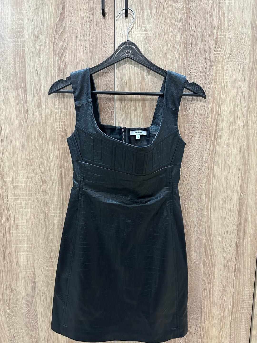 Miaou Miaou Black Vivi Faux leather dress — фото 2