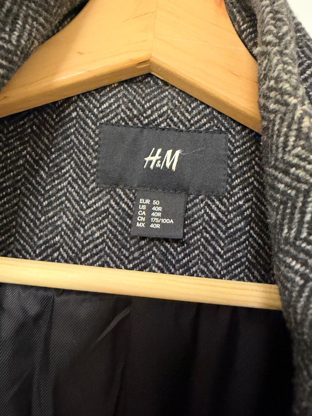 H&M H&M мужское шерстяное пальто 50 размер (L) — фото 2