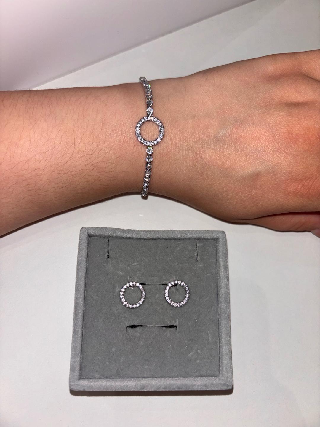 Silver Набор браслет + серьги из серебра 925 пробы — фото 2