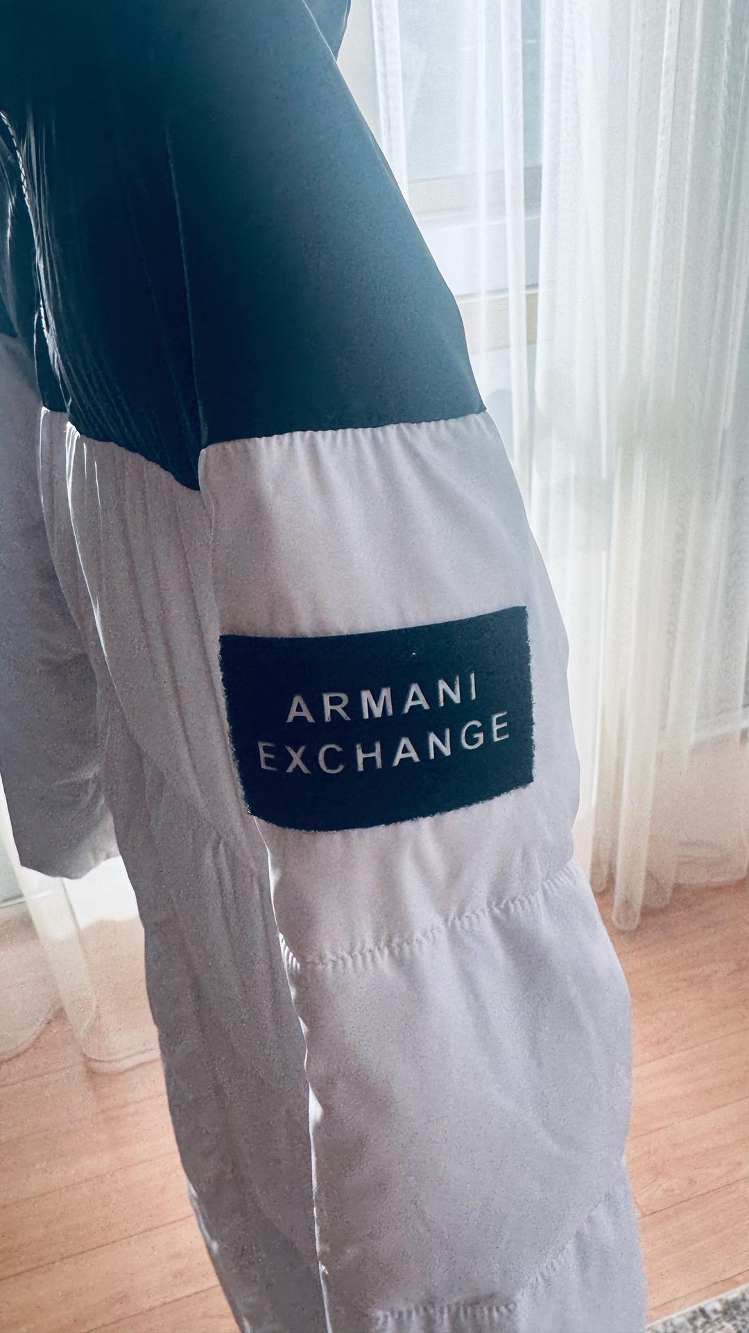 Armani Exchange Пальто Armani Exchange бело-черное — фото 2