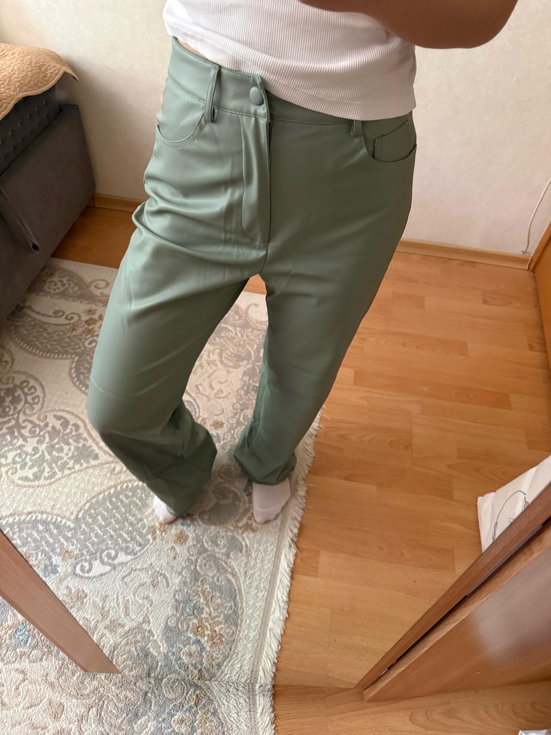 Zara кожаные штаны — фото 2