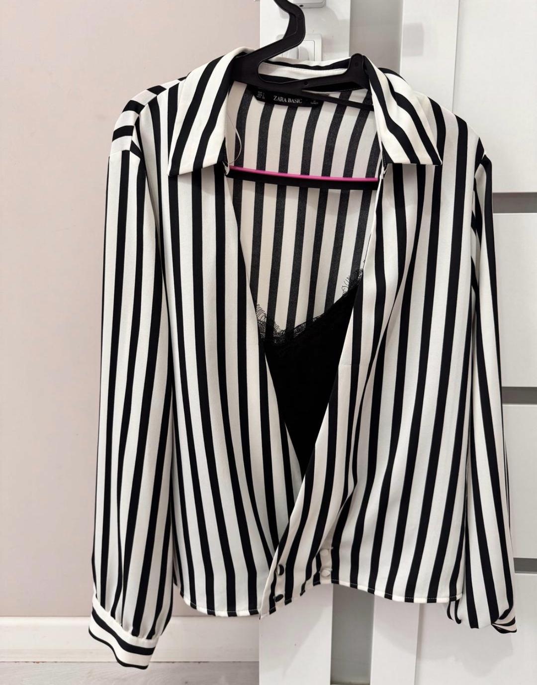 Zara Блуза Zara Basic в полоску — фото 2