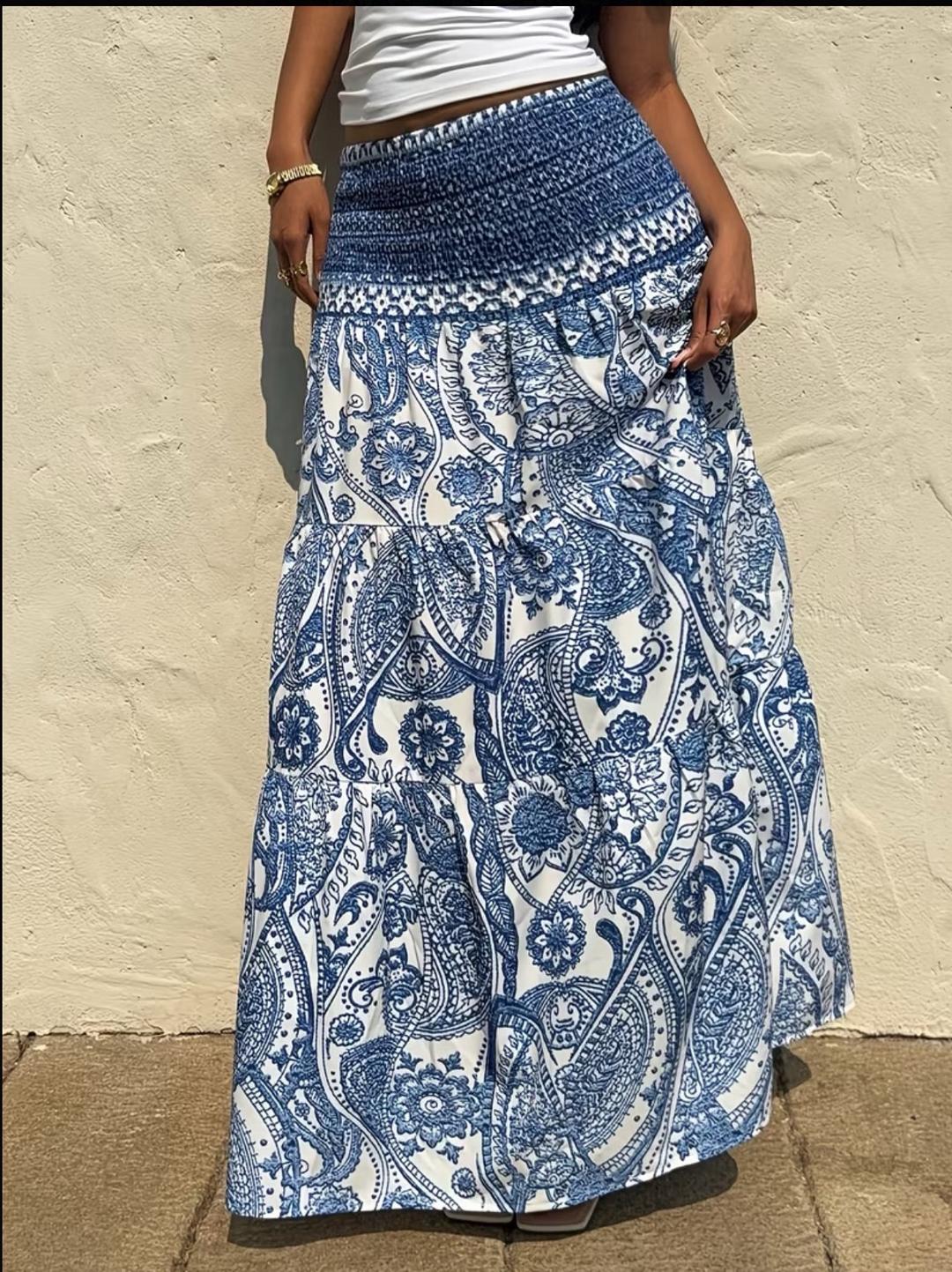 Юбка макси с принтом — фото 2