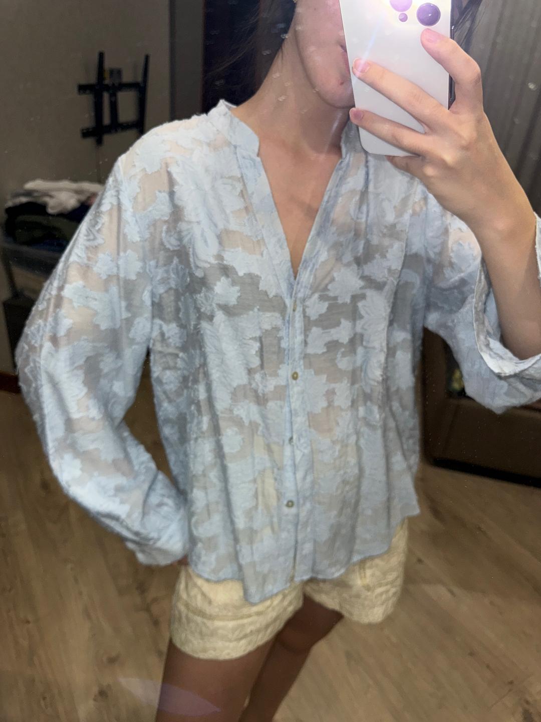 Zara Рубашка ZARA с узором деворе — фото 2