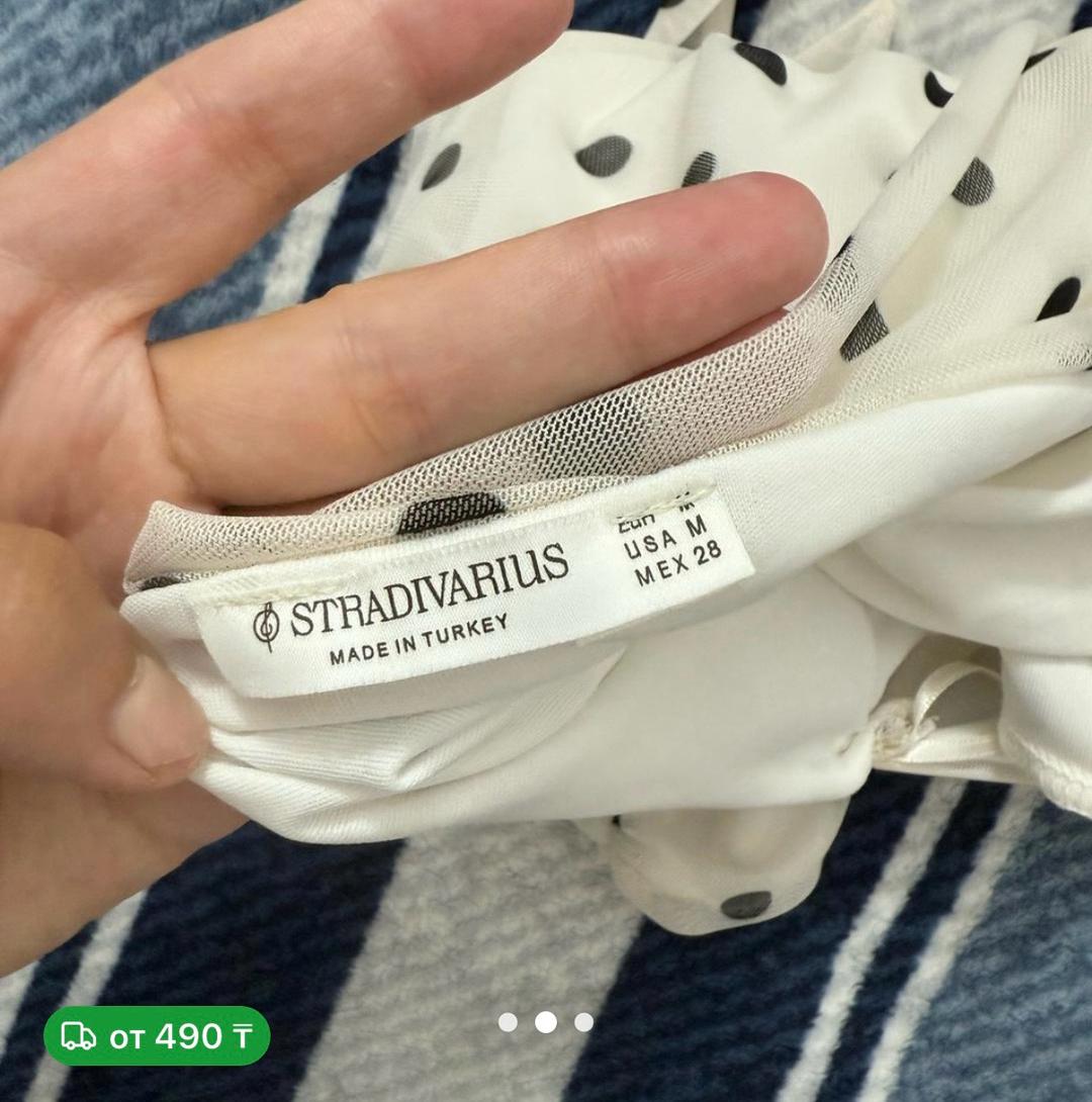 Stradivarius Топ Stradivarius в горошек — фото 2