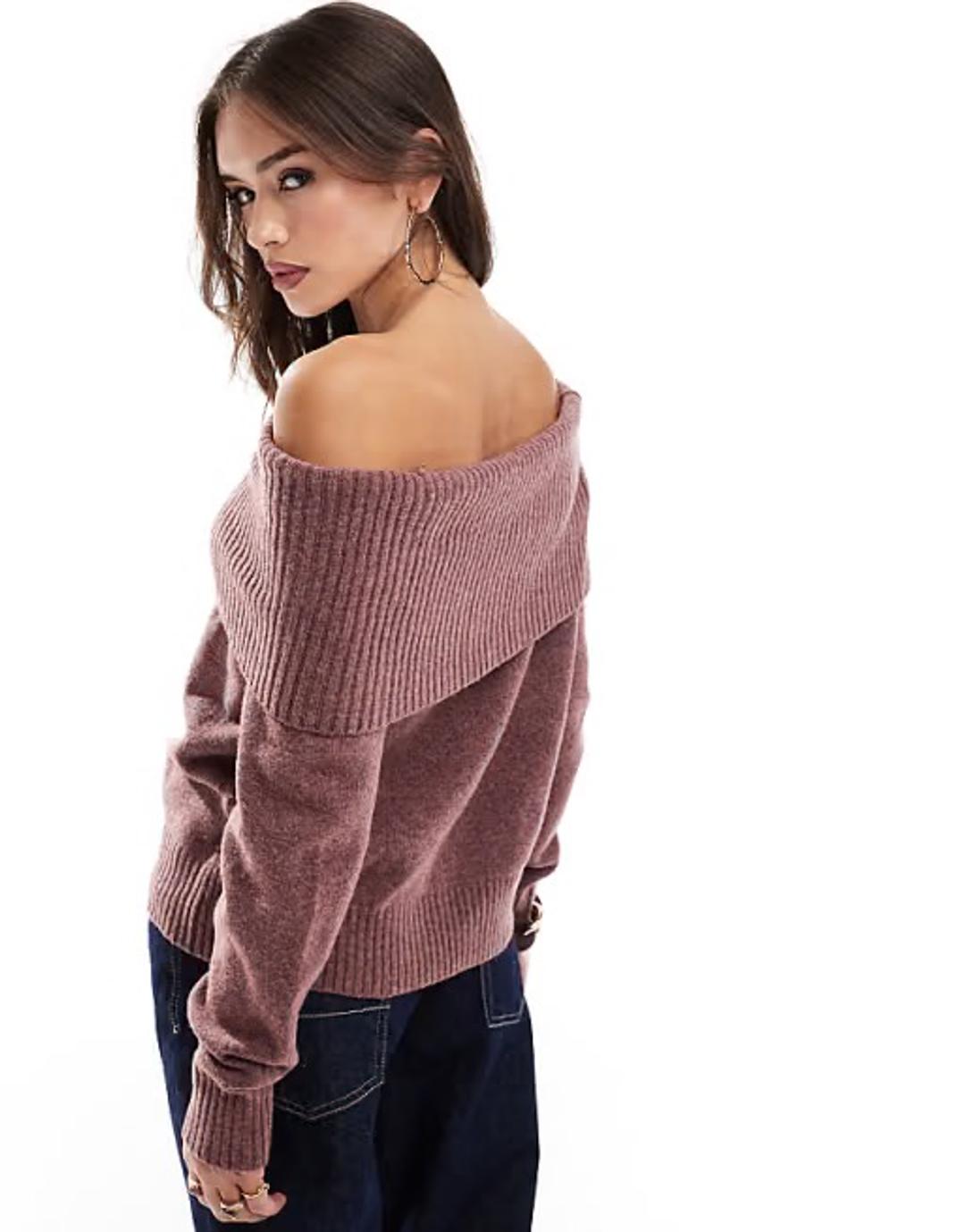 Pull & Bear Джемпер с открытыми плечами — фото 2