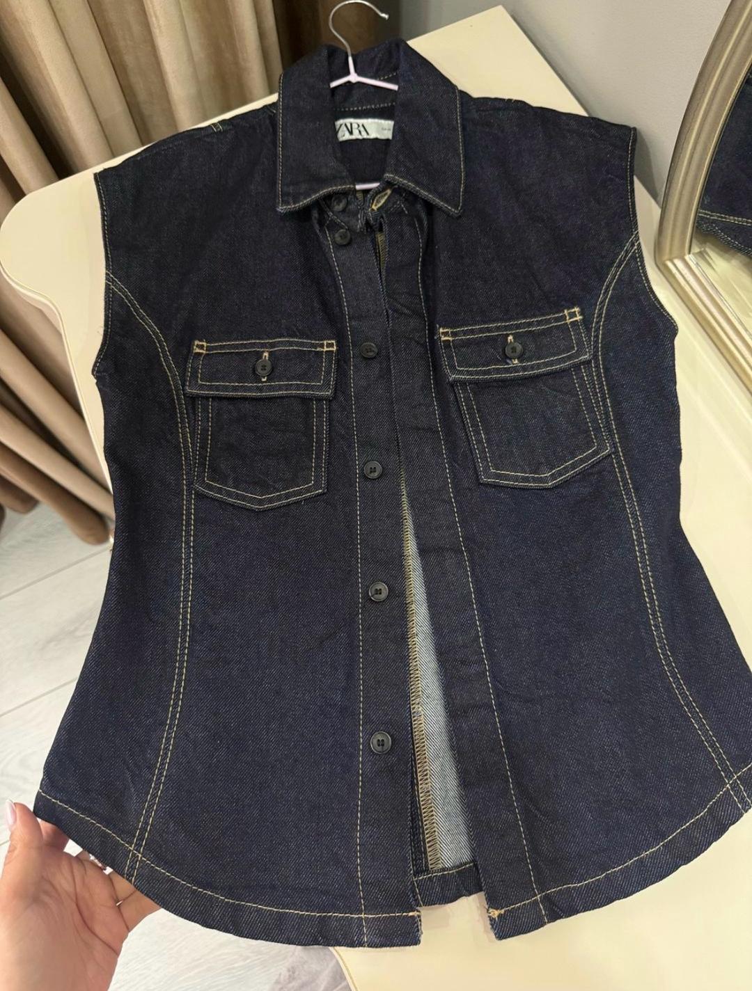 Zara Жилет джинсовый ZARA — фото 2