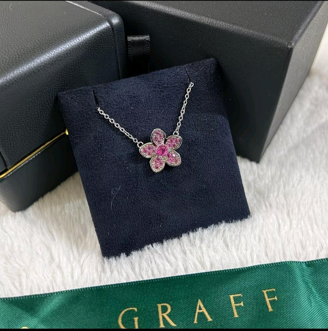 lucente Серебро Graff Flower Pink Sapphire — фото 2