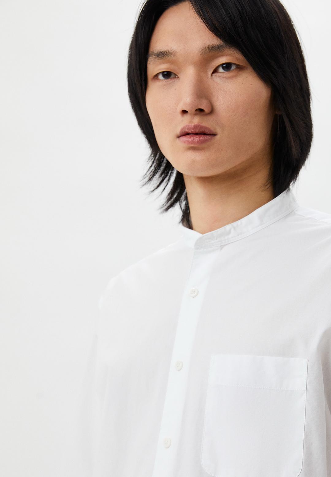 Uniqlo UNIQLO белая рубашка с воротником-стойкой — фото 2
