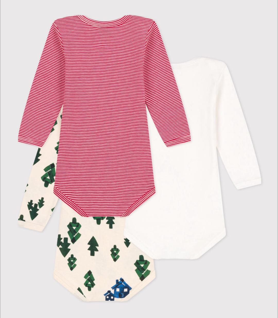 Petit Bateau Комплект из 3 хлопковых боди с длинными рукавами Petit Bateau 6 мес 67 см — фото 2