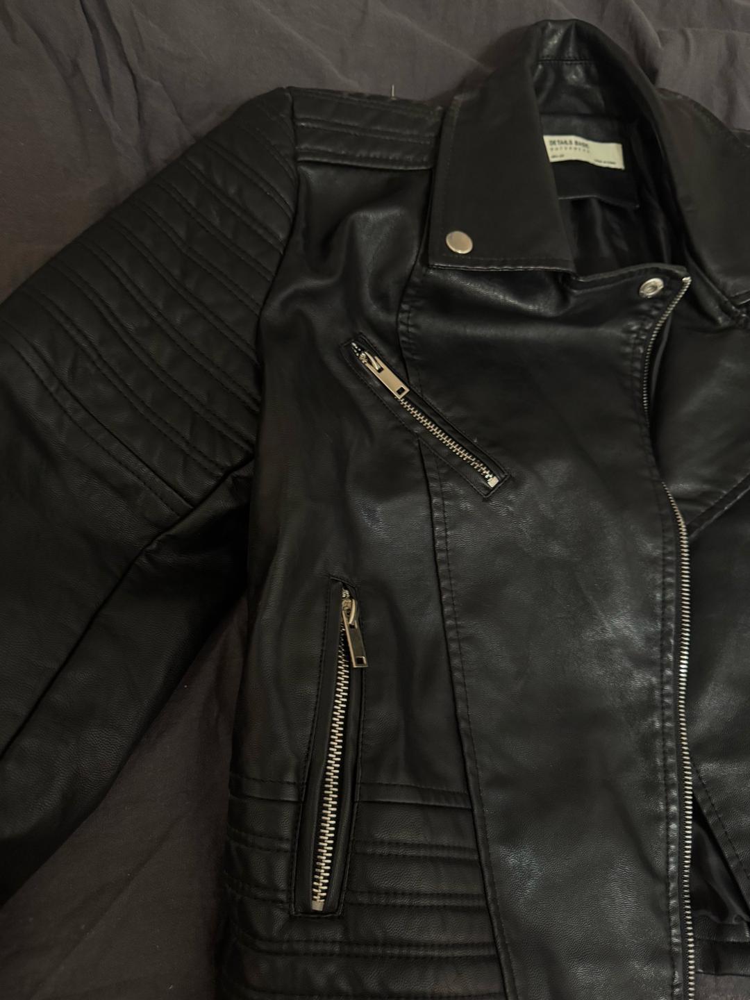 details basic Кожанная куртка косуха — фото 2