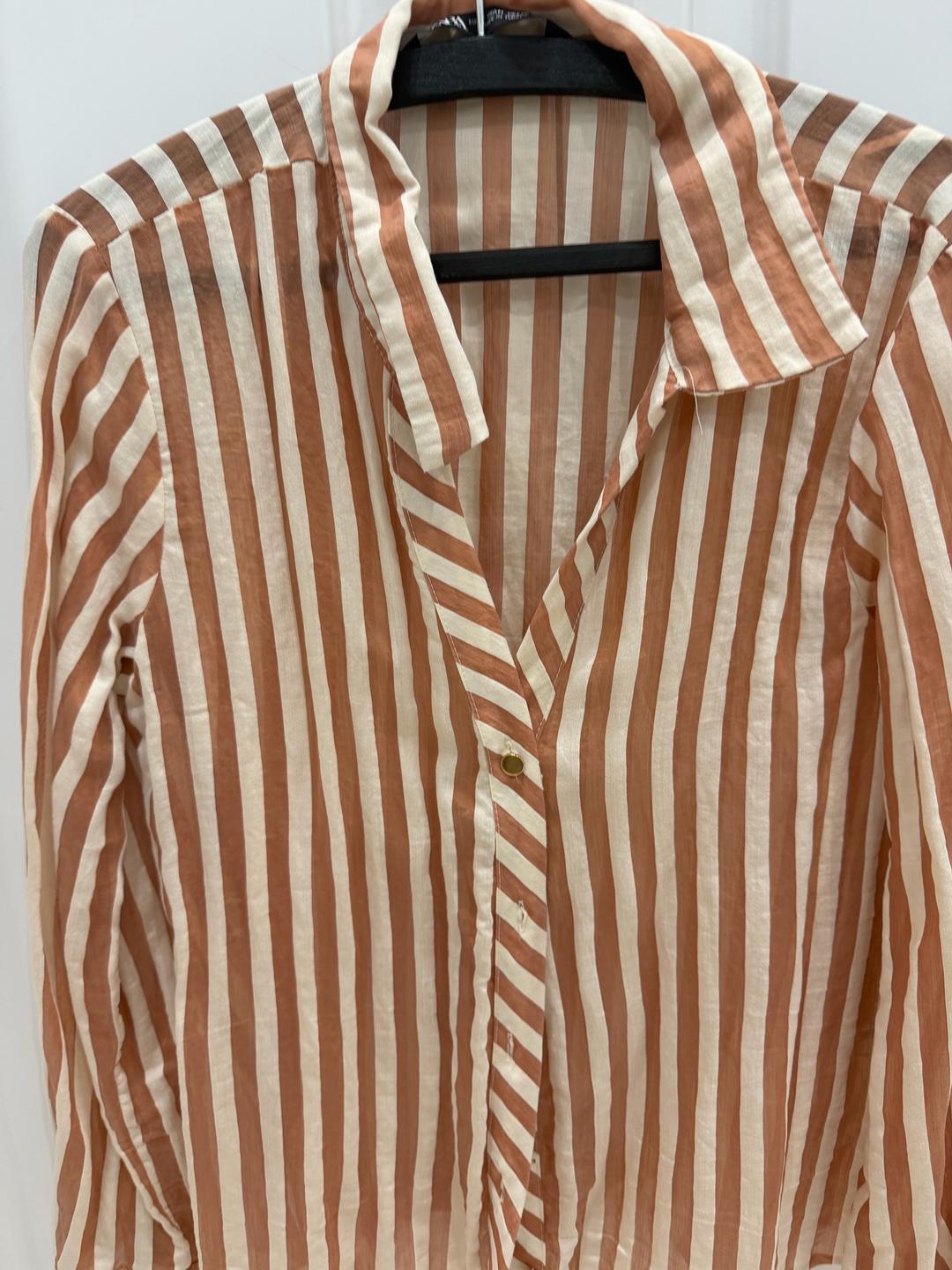 Zara Рубашка Зара изо льна — фото 2