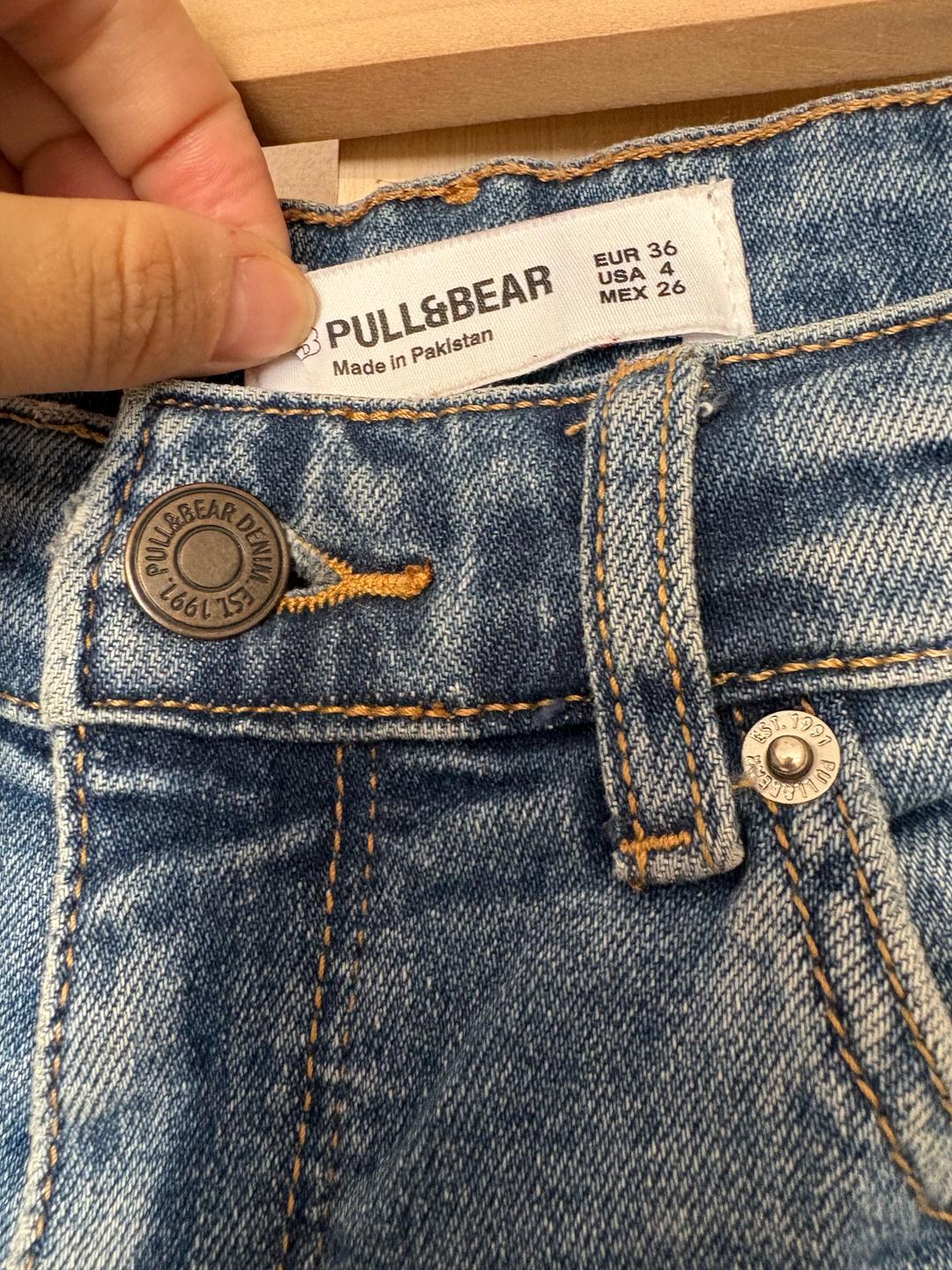 Pull & Bear Синие джинсы — фото 2
